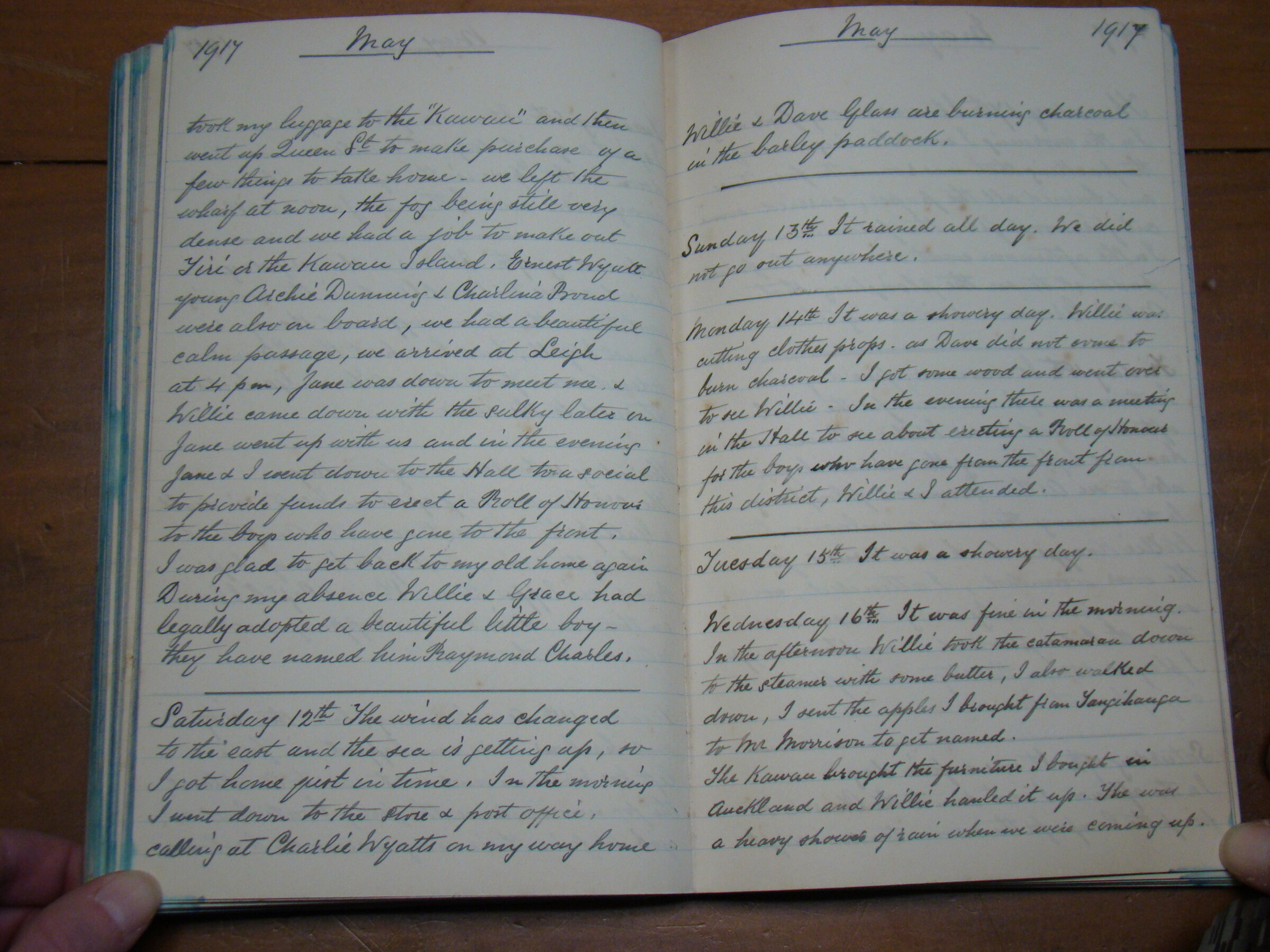 Original CS Clarke diary page