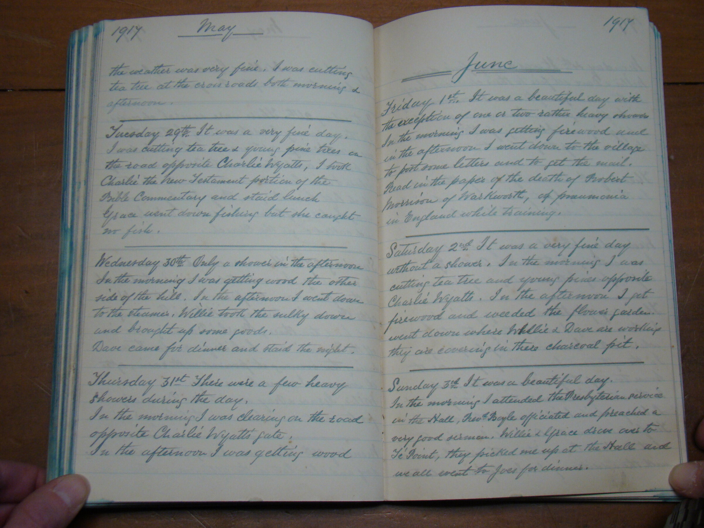 Original CS Clarke diary page