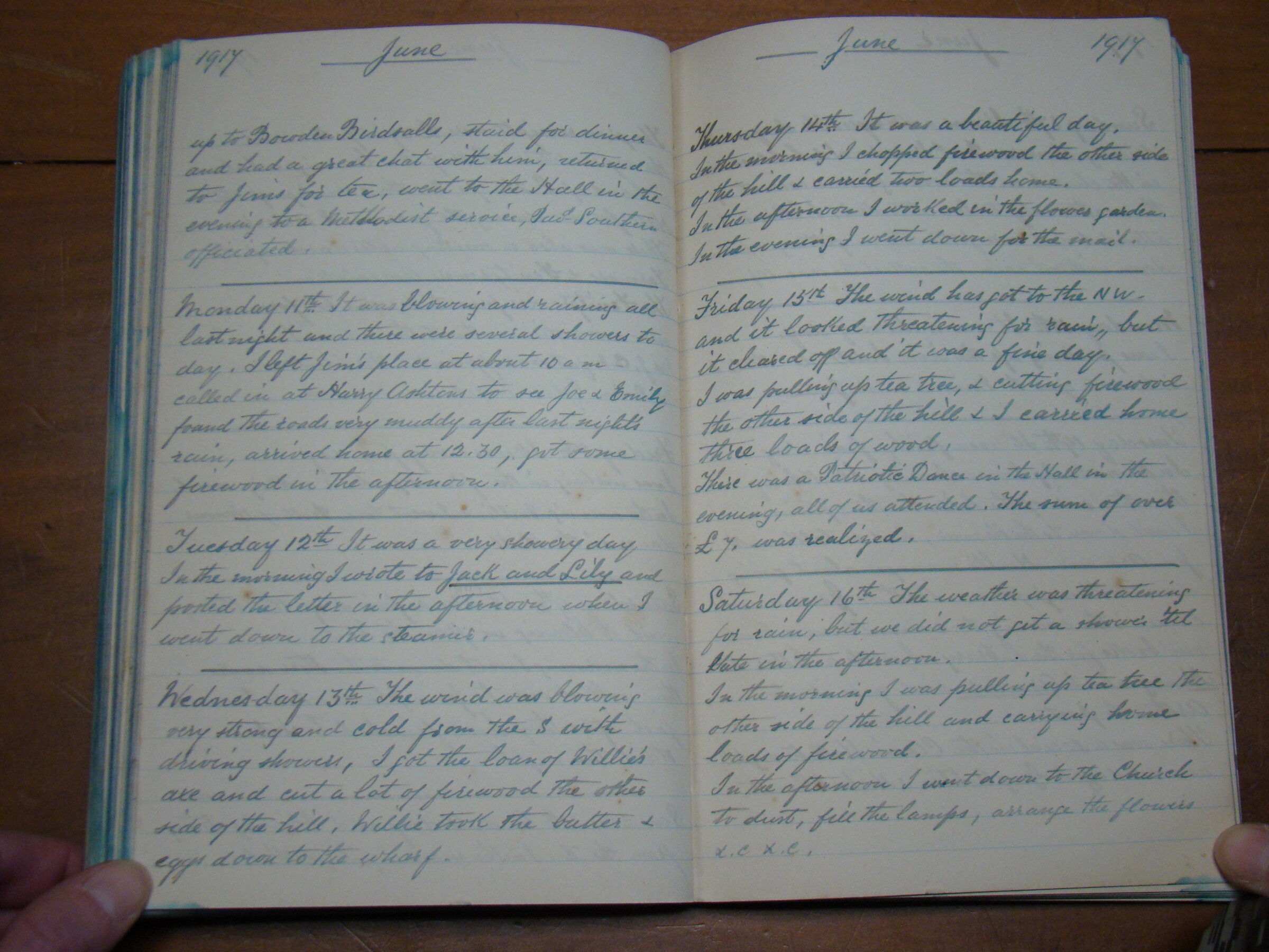 Original CS Clarke diary page