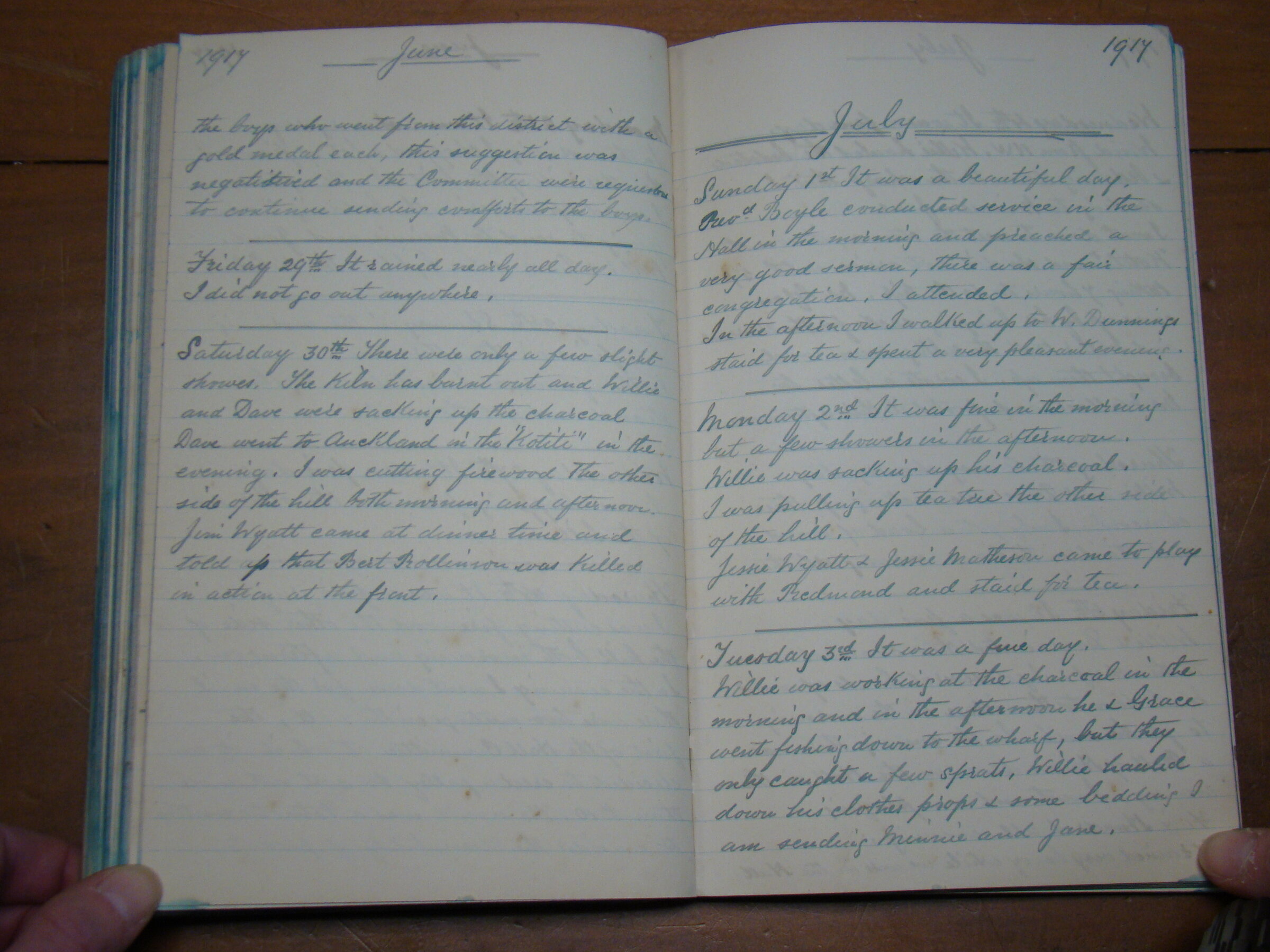 Original CS Clarke diary page