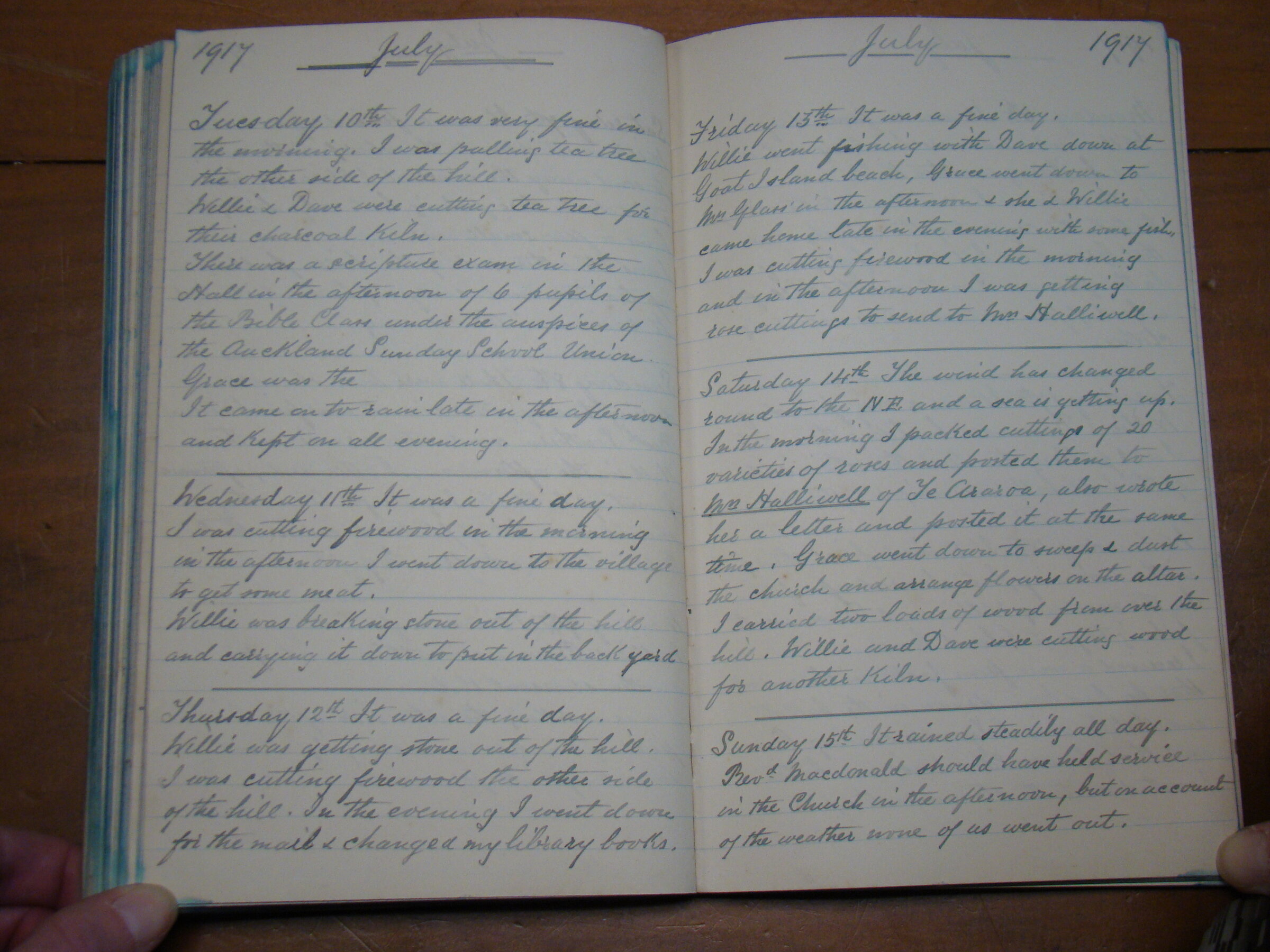 Original CS Clarke diary page