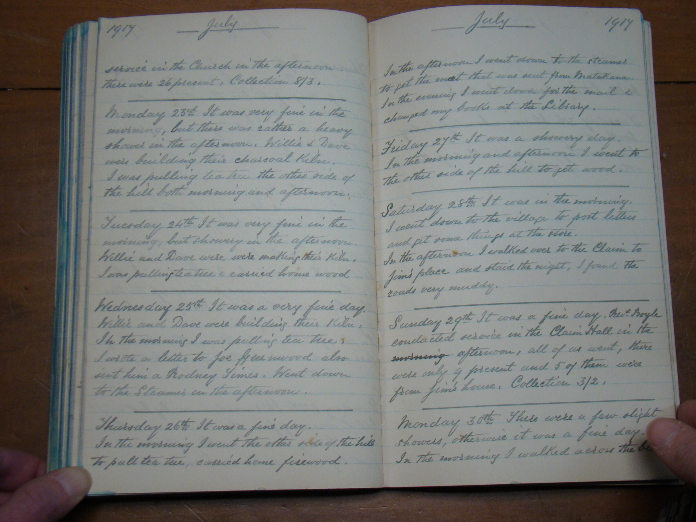 Original CS Clarke diary page