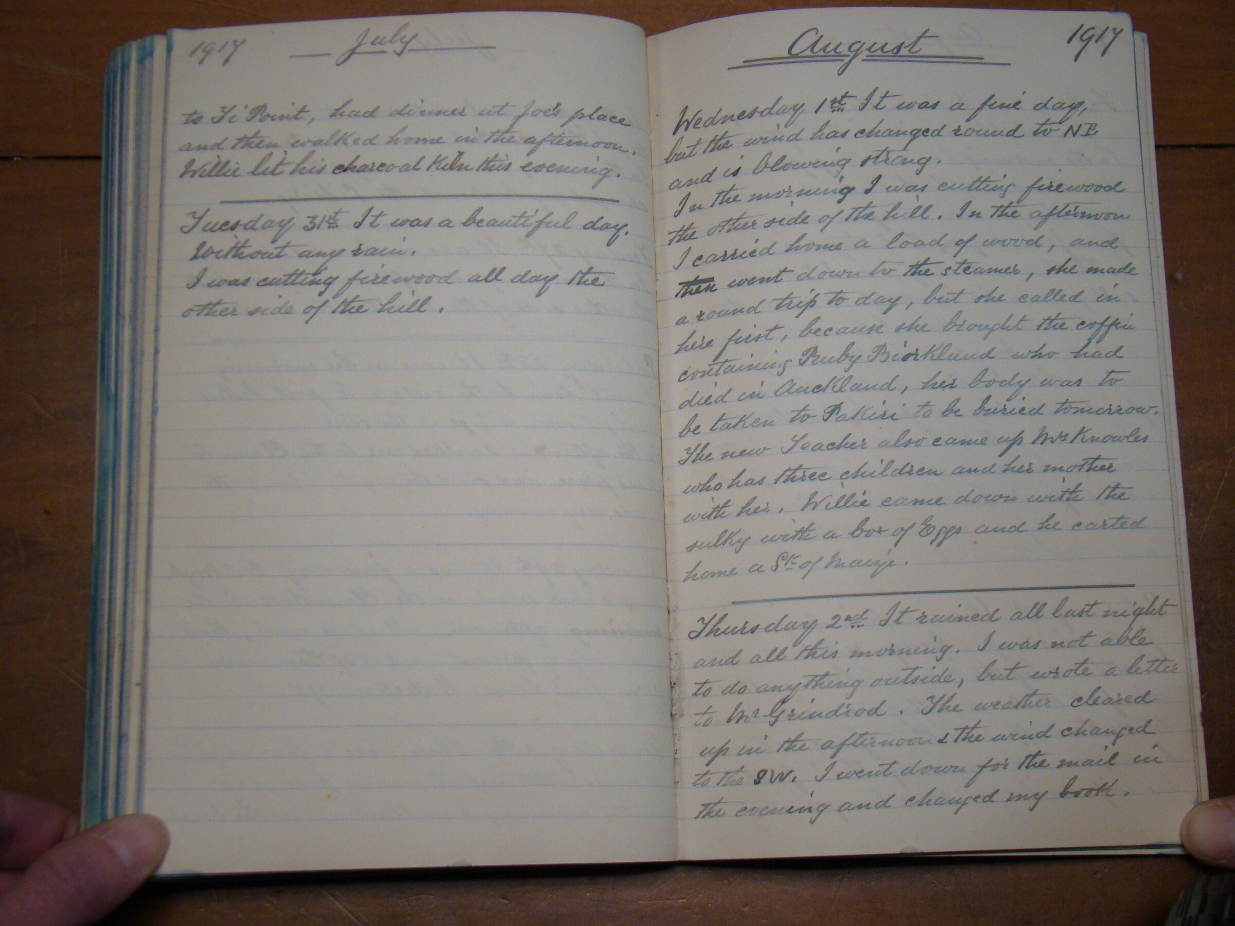 Original CS Clarke diary page