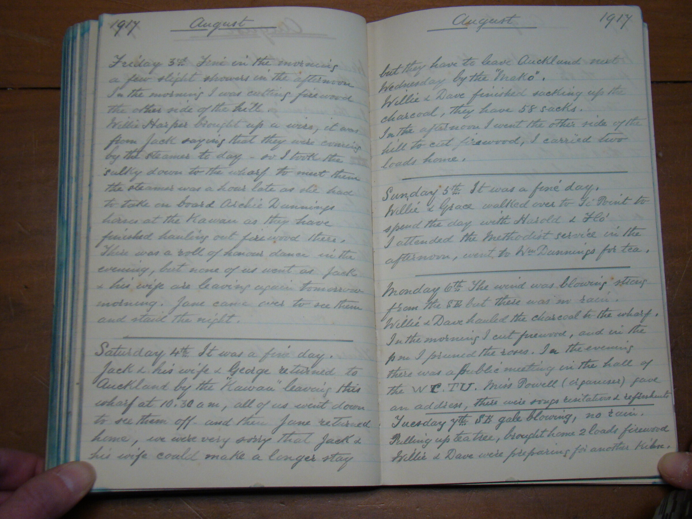 Original CS Clarke diary page