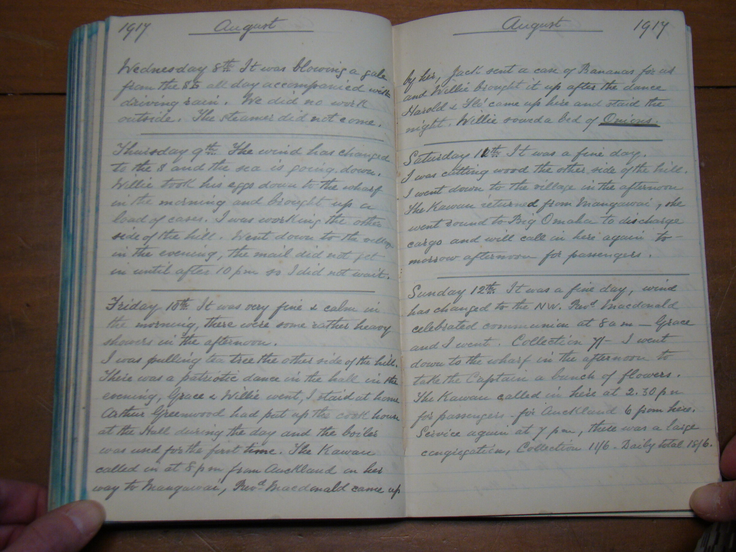 Original CS Clarke diary page