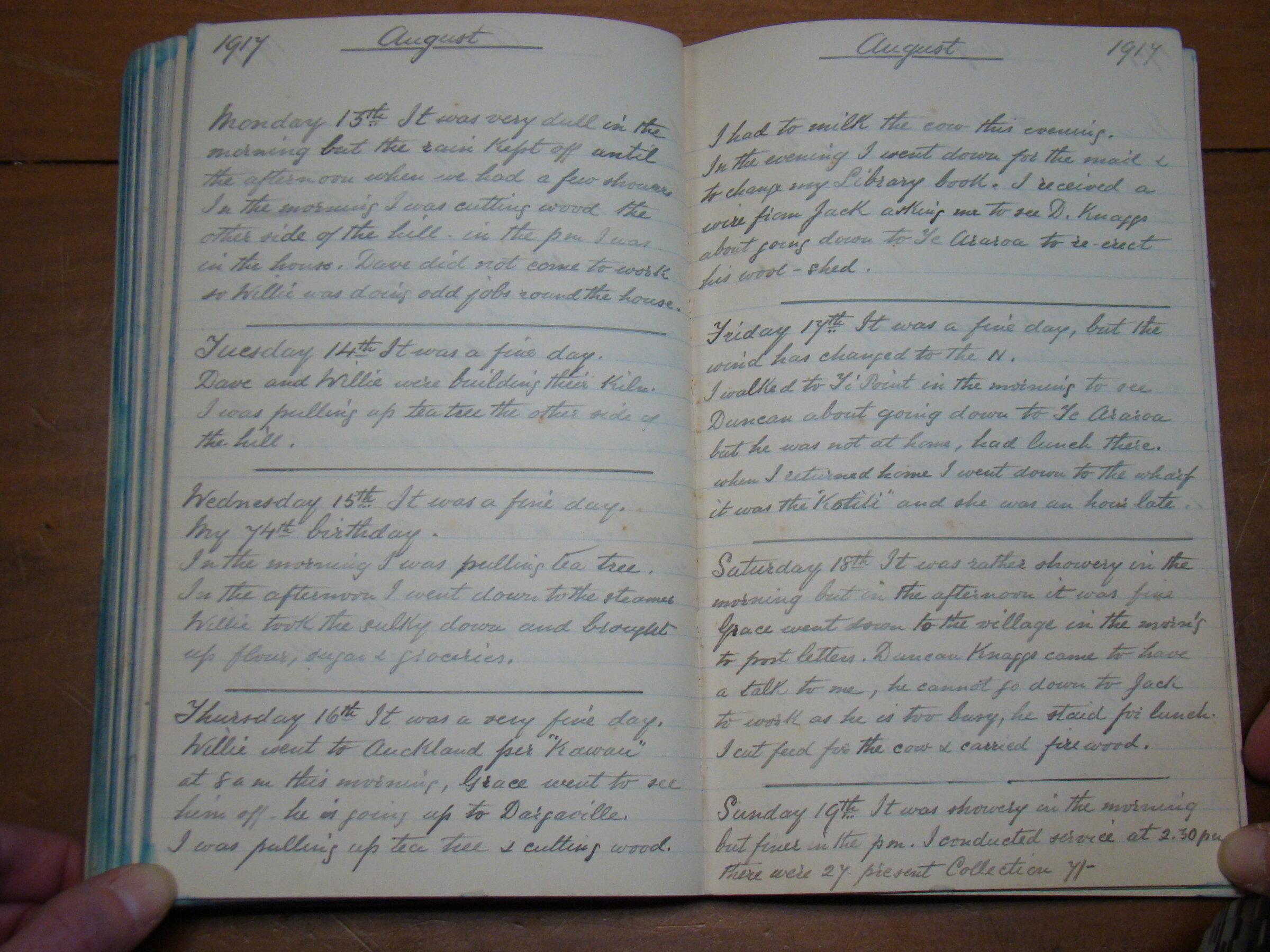 Original CS Clarke diary page