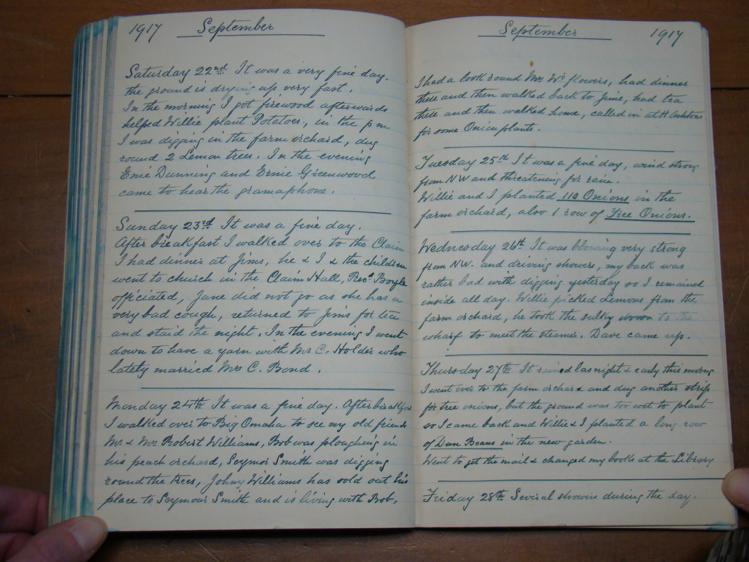 Original CS Clarke diary page