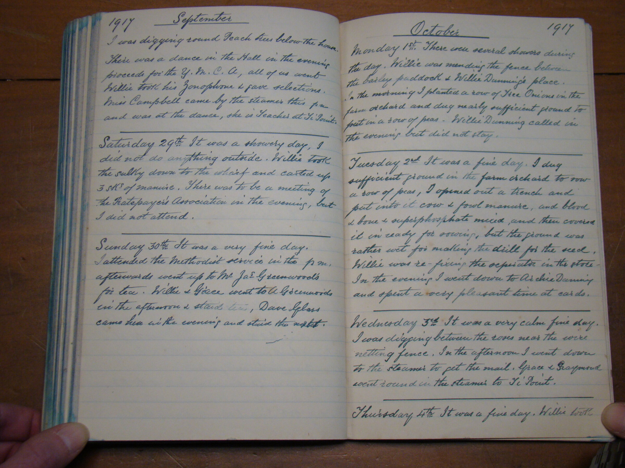 Original CS Clarke diary page