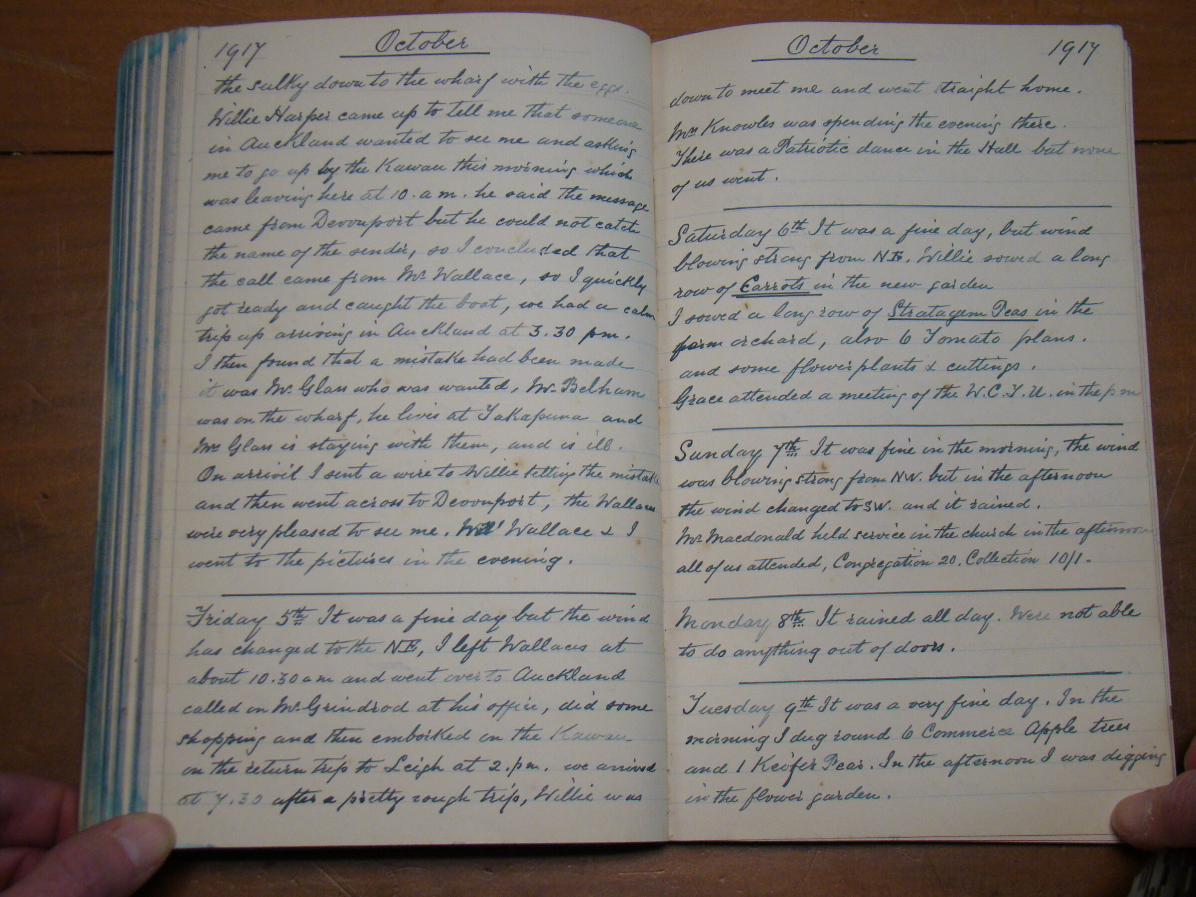 Original CS Clarke diary page