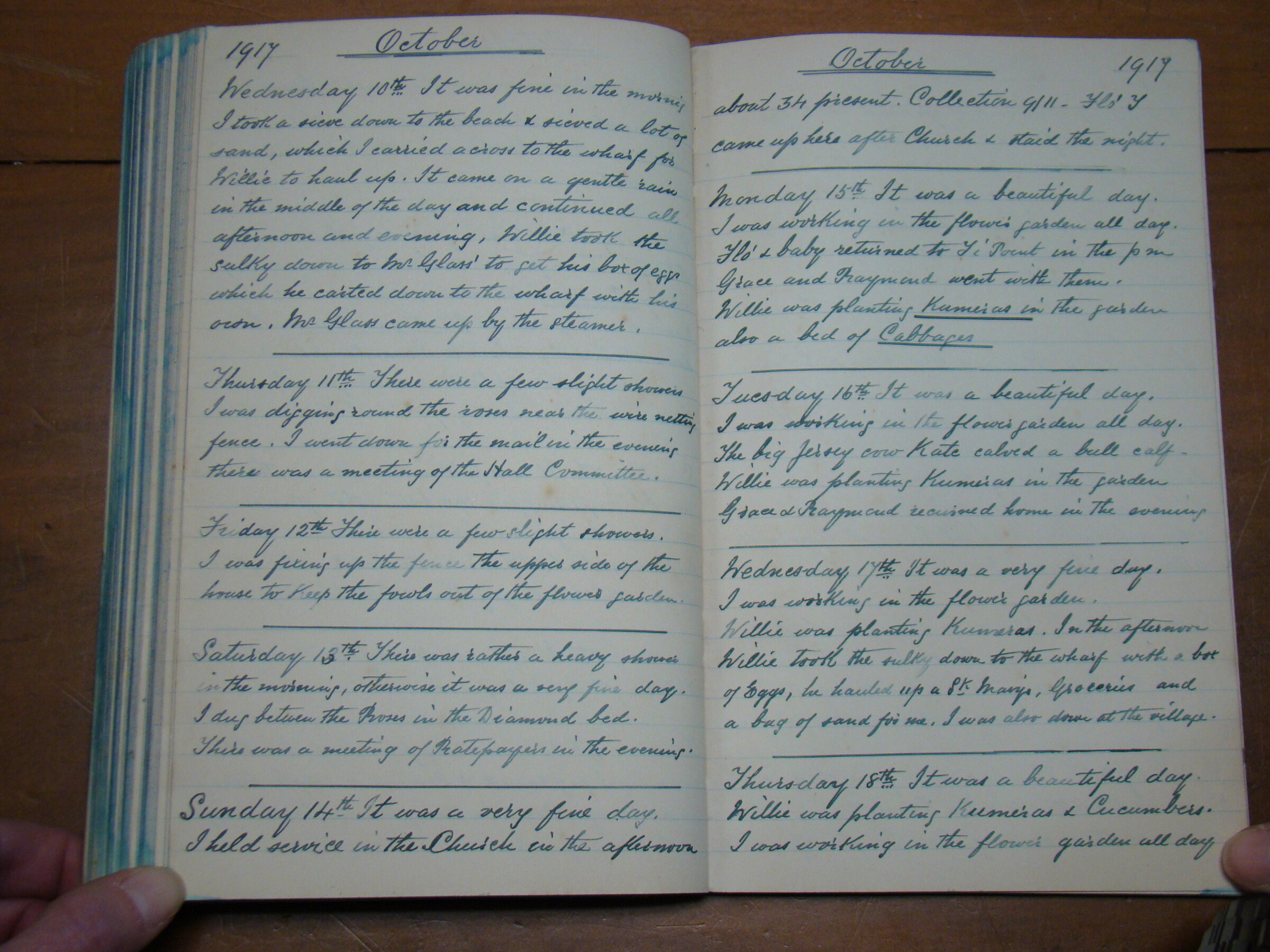 Original CS Clarke diary page