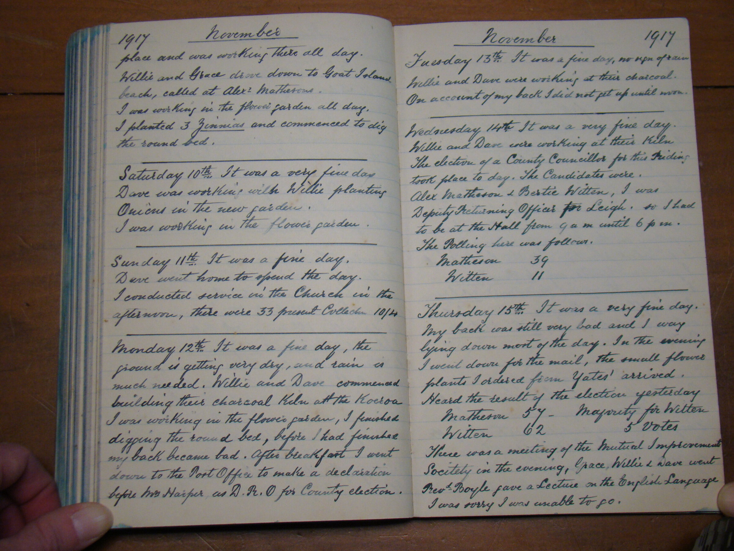Original CS Clarke diary page