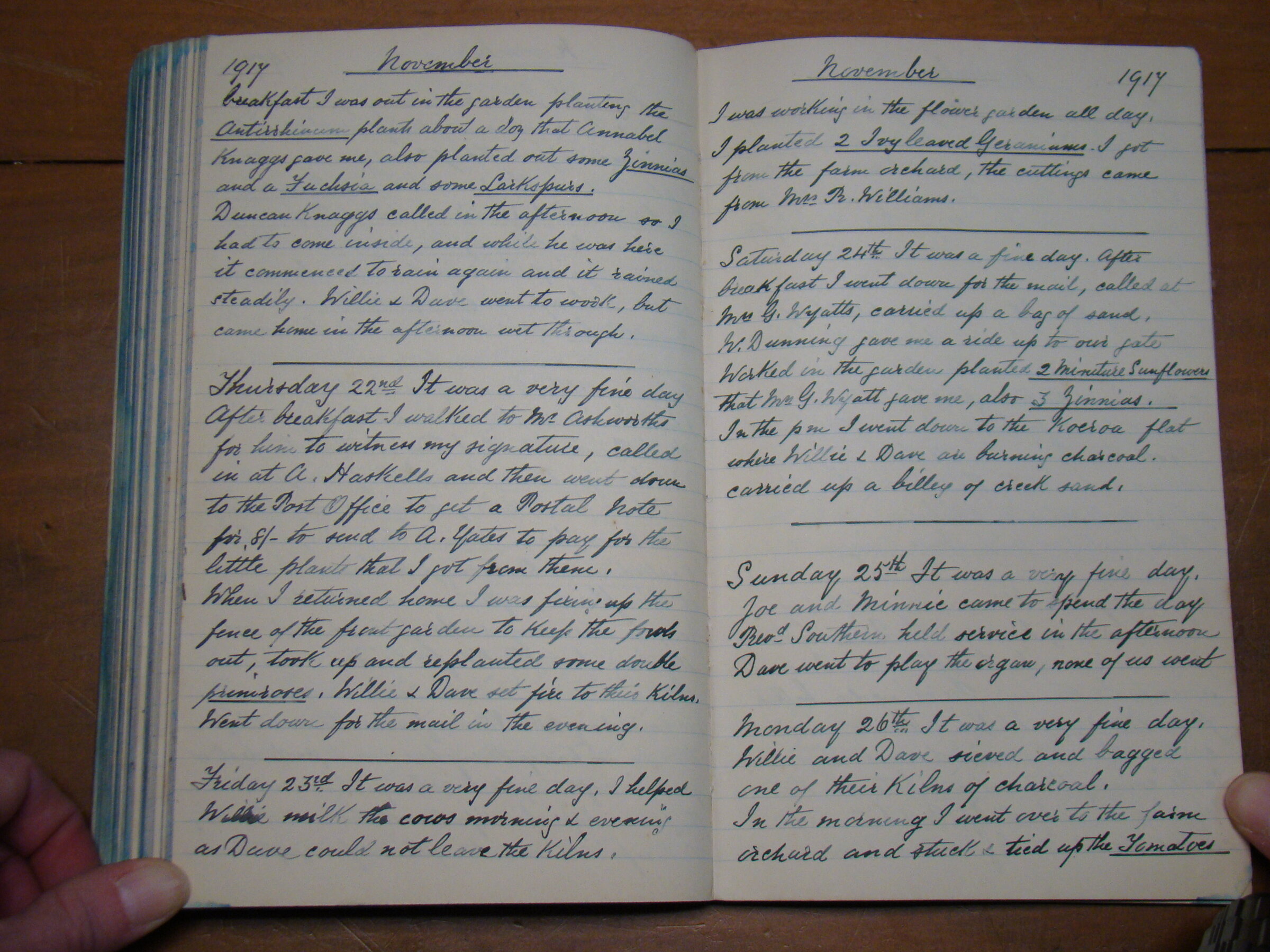 Original CS Clarke diary page