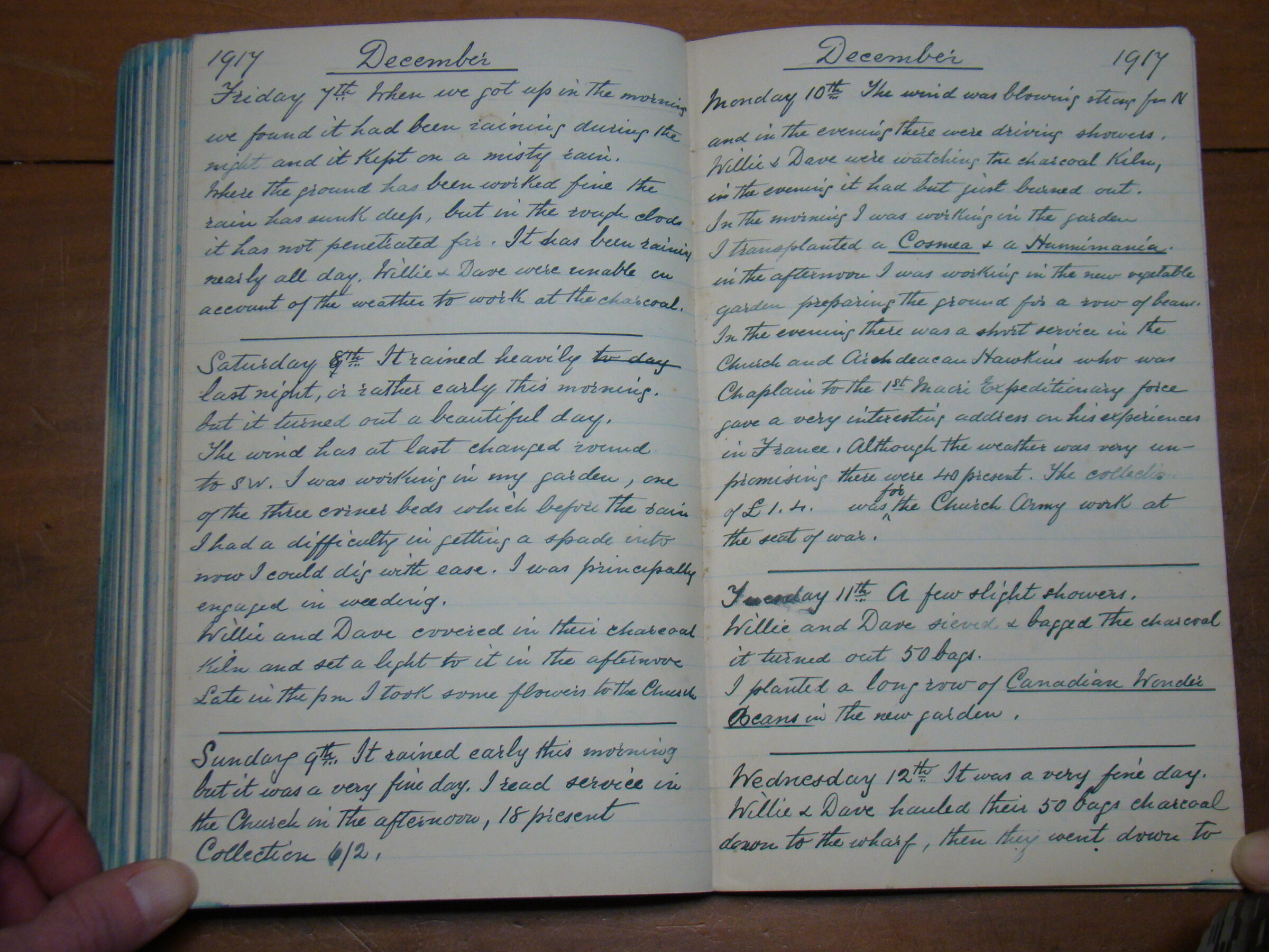 Original CS Clarke diary page
