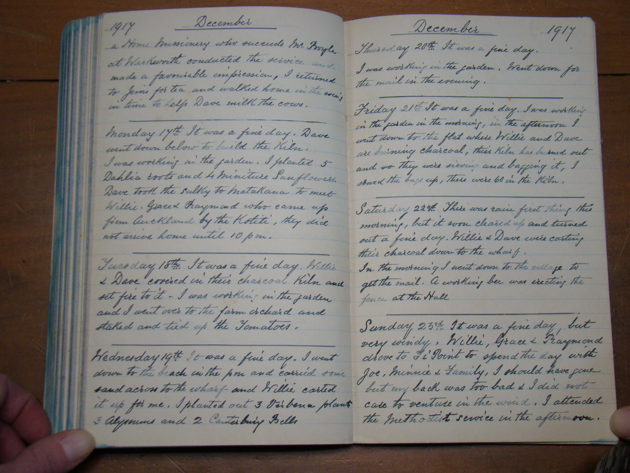 Original CS Clarke diary page