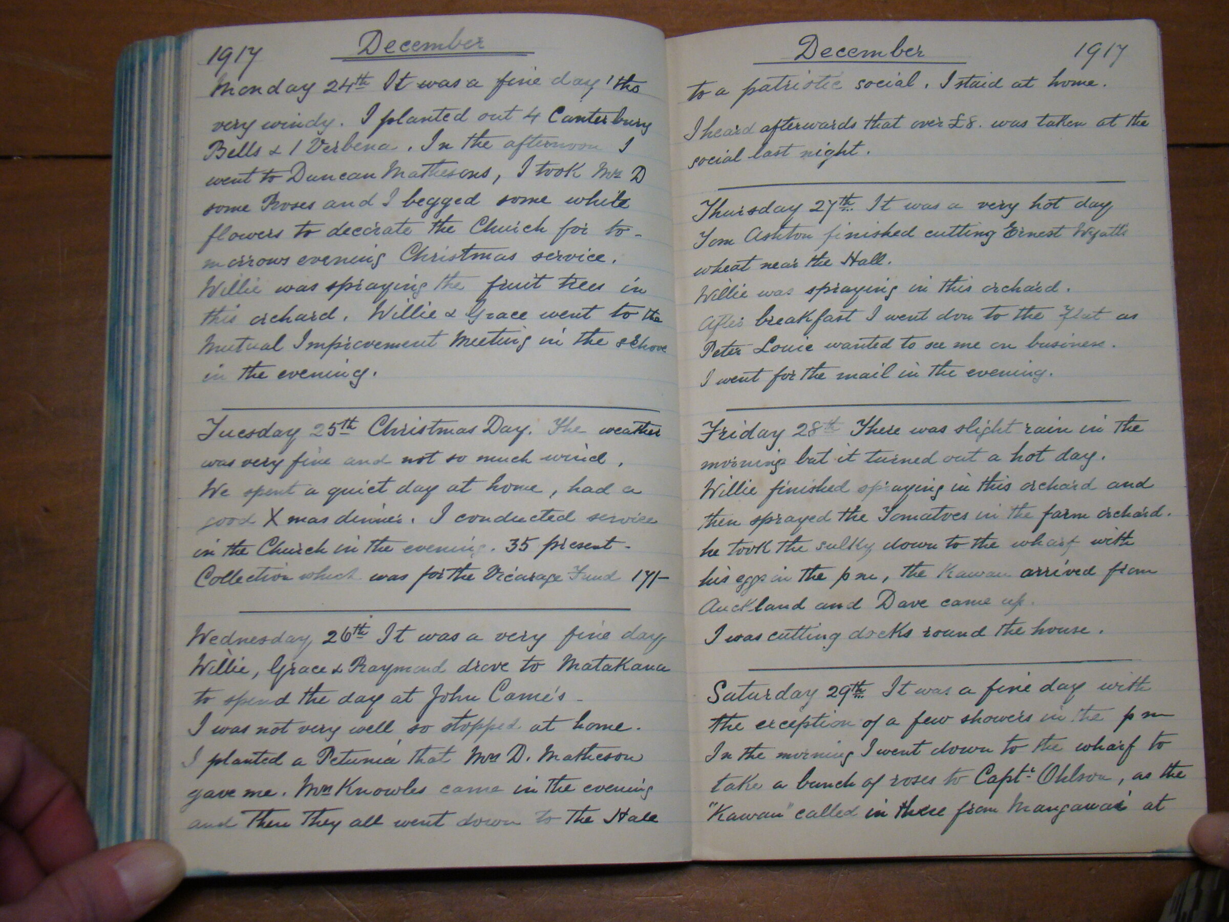 Original CS Clarke diary page