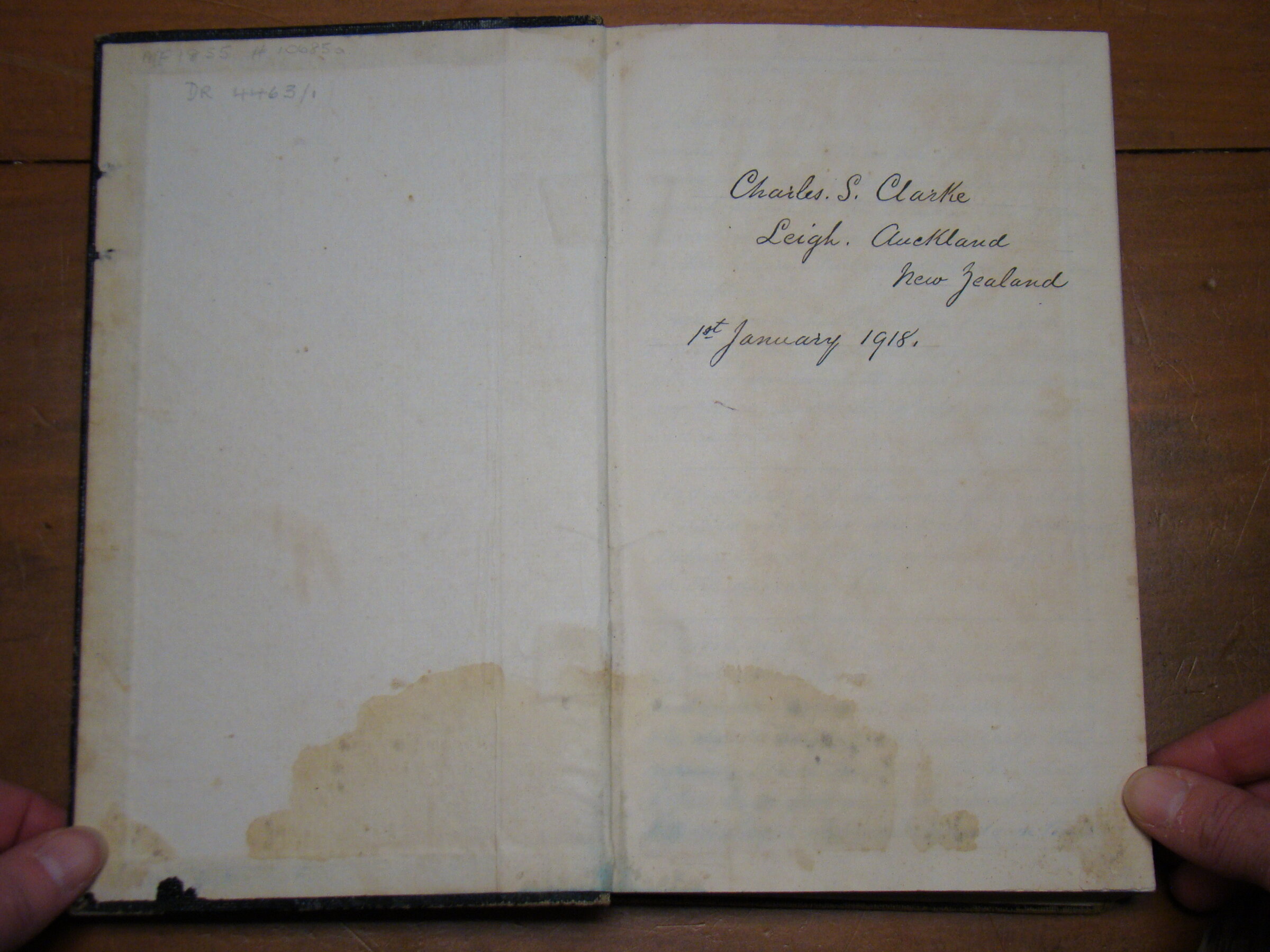 Original CS Clarke diary page
