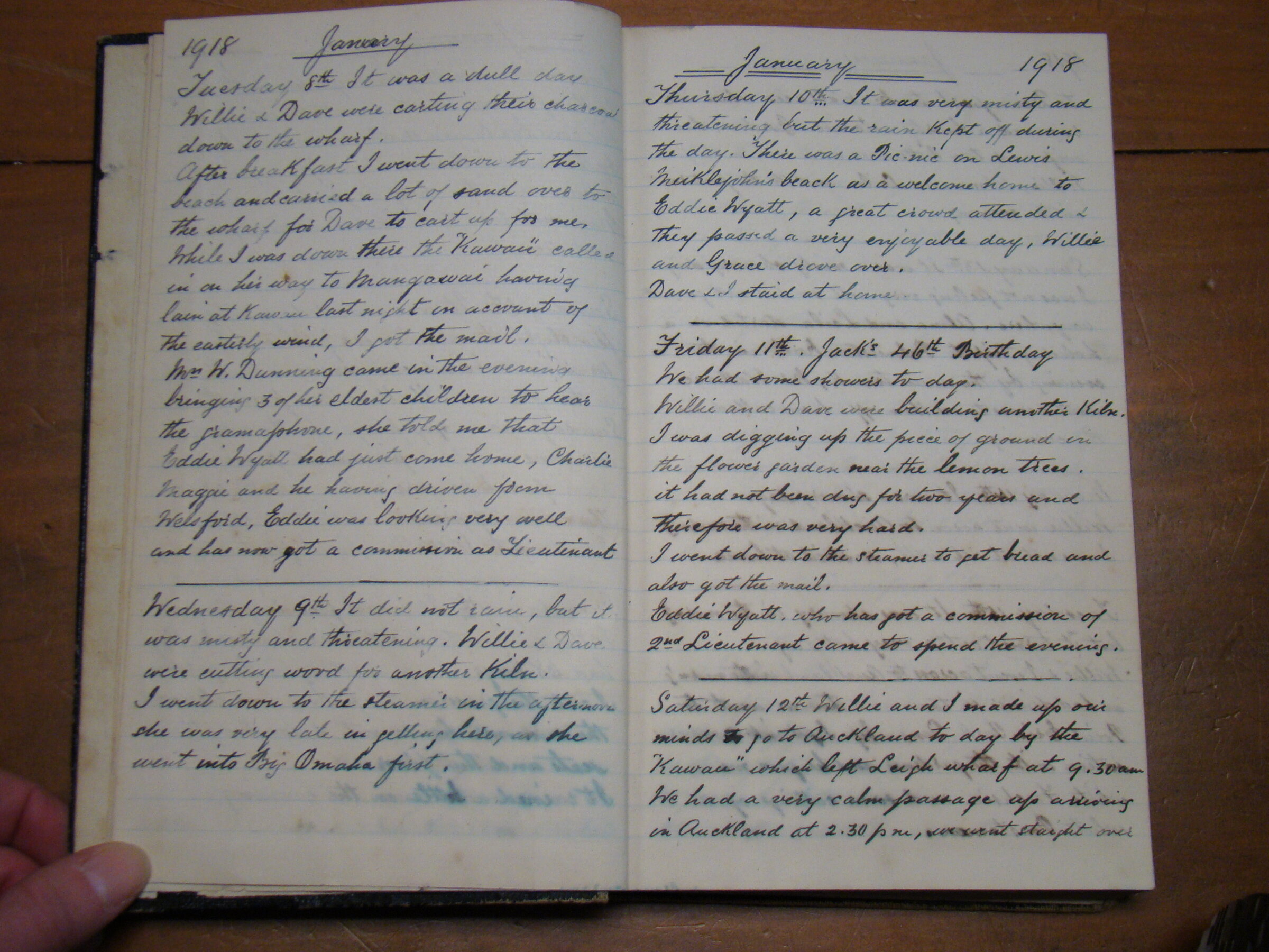 Original CS Clarke diary page