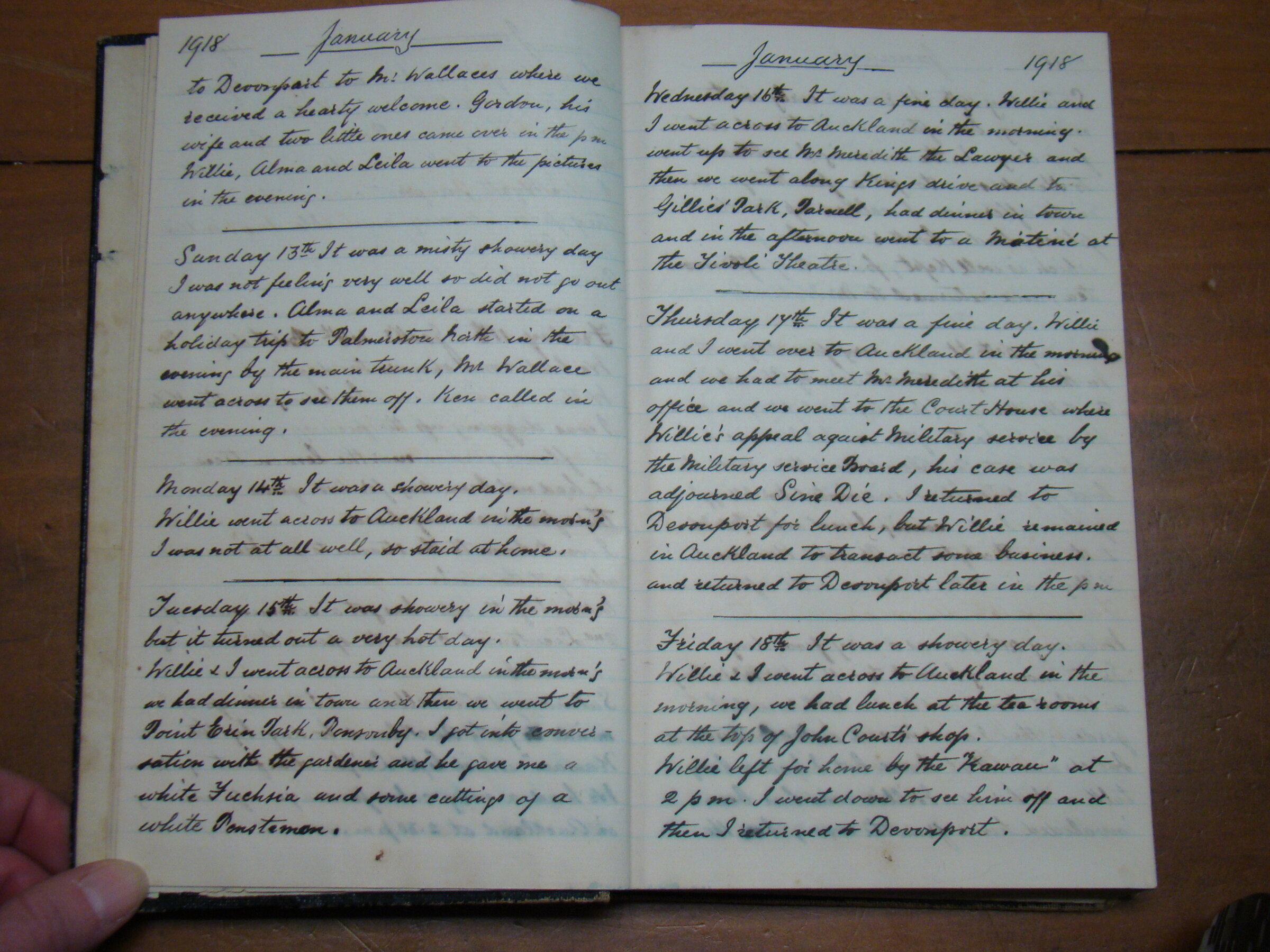 Original CS Clarke diary page