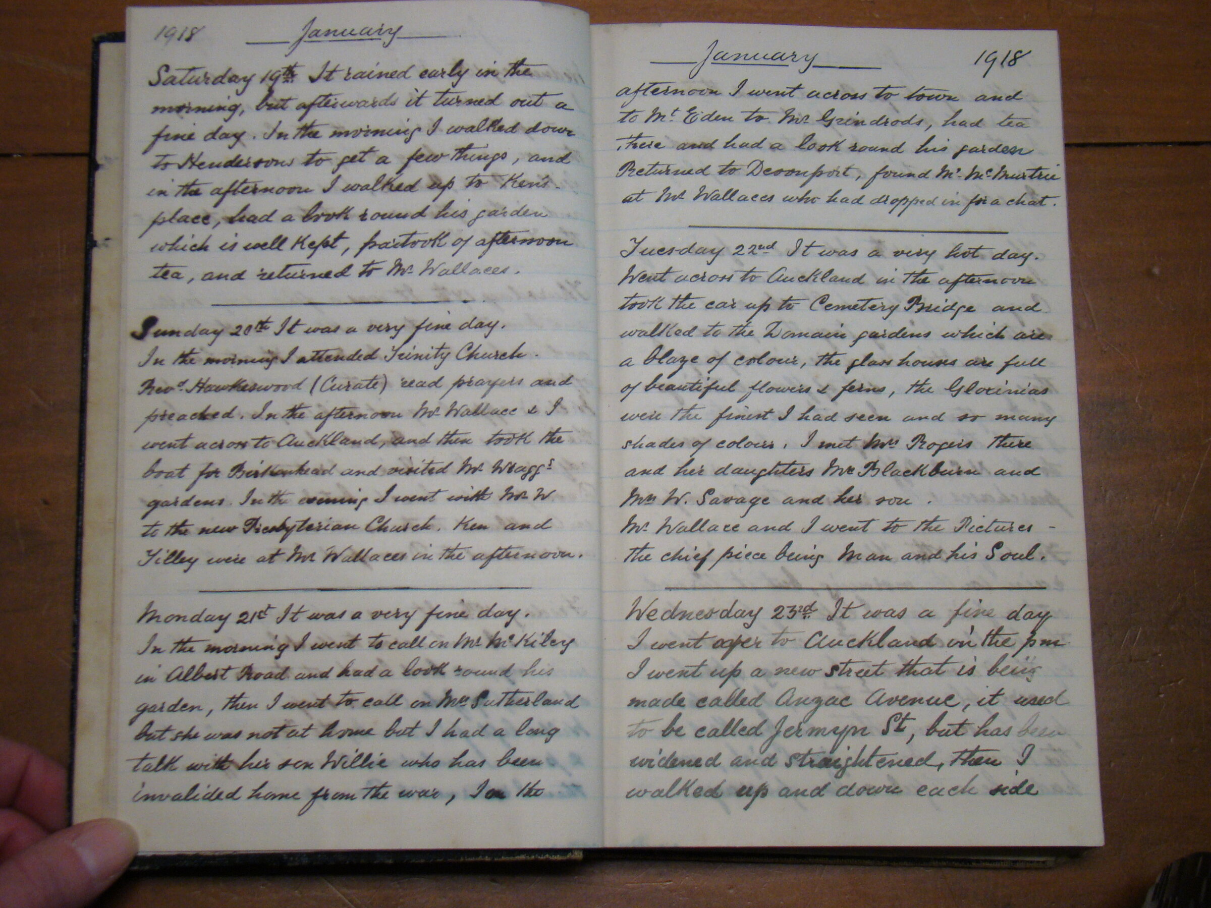 Original CS Clarke diary page