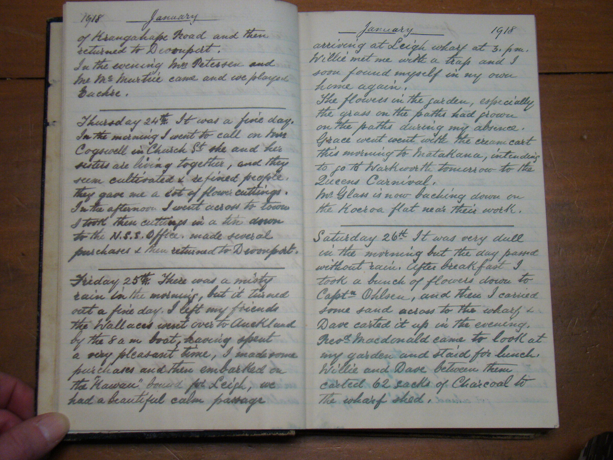 Original CS Clarke diary page