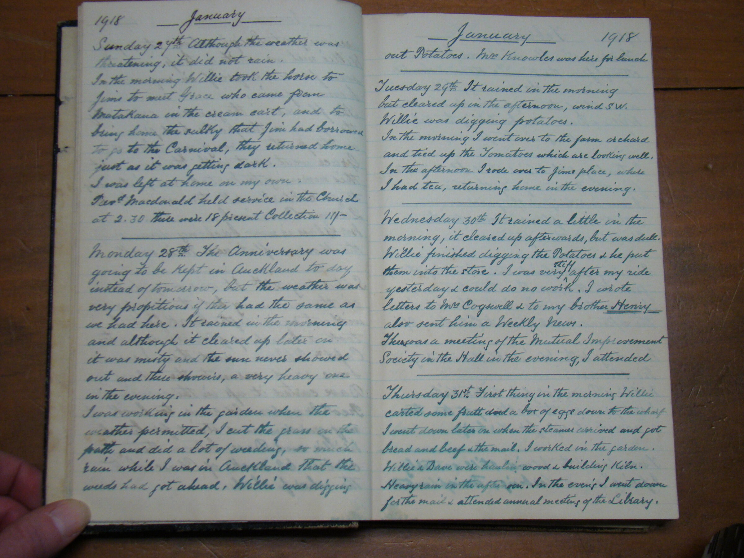 Original CS Clarke diary page