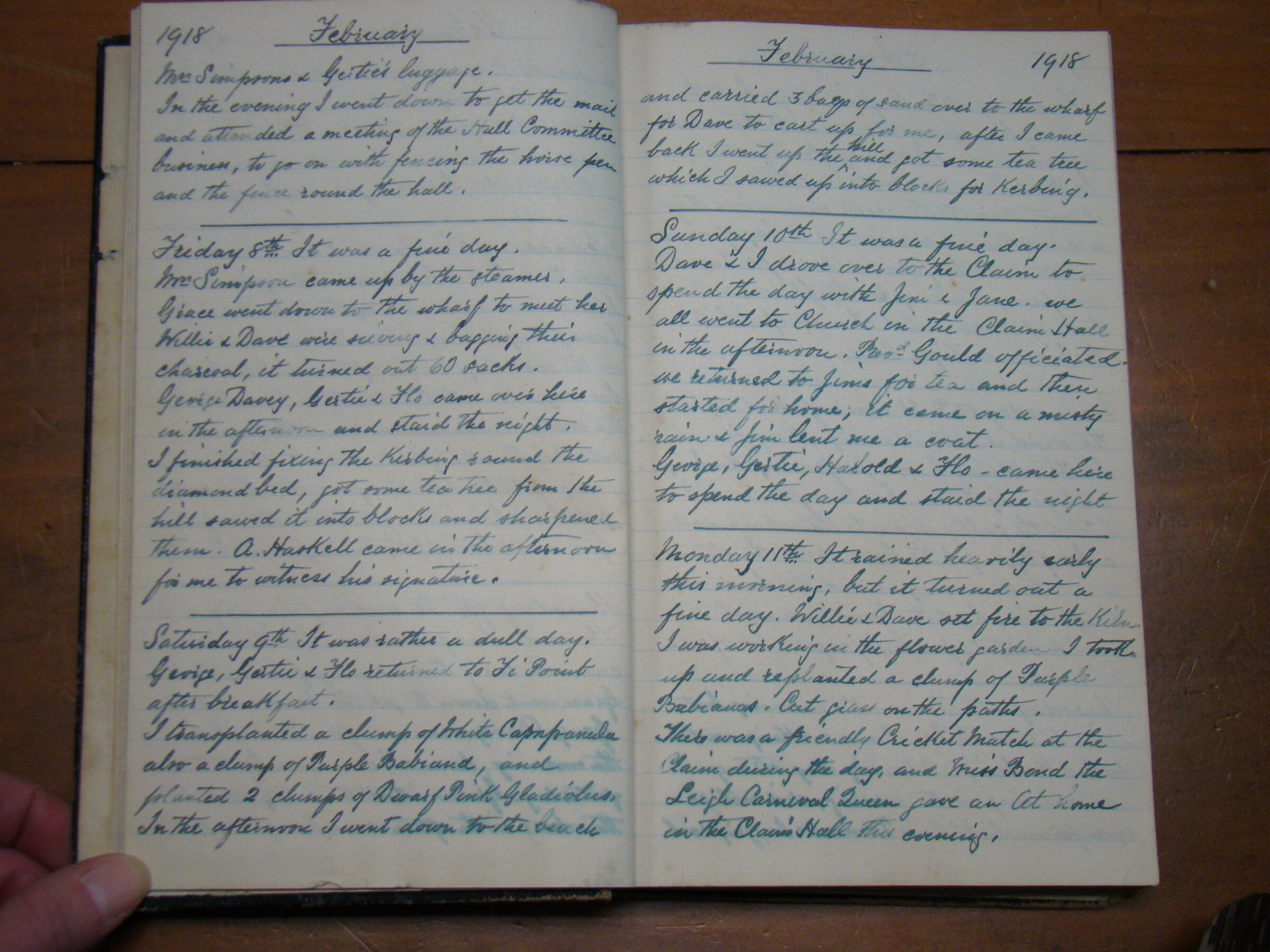 Original CS Clarke diary page