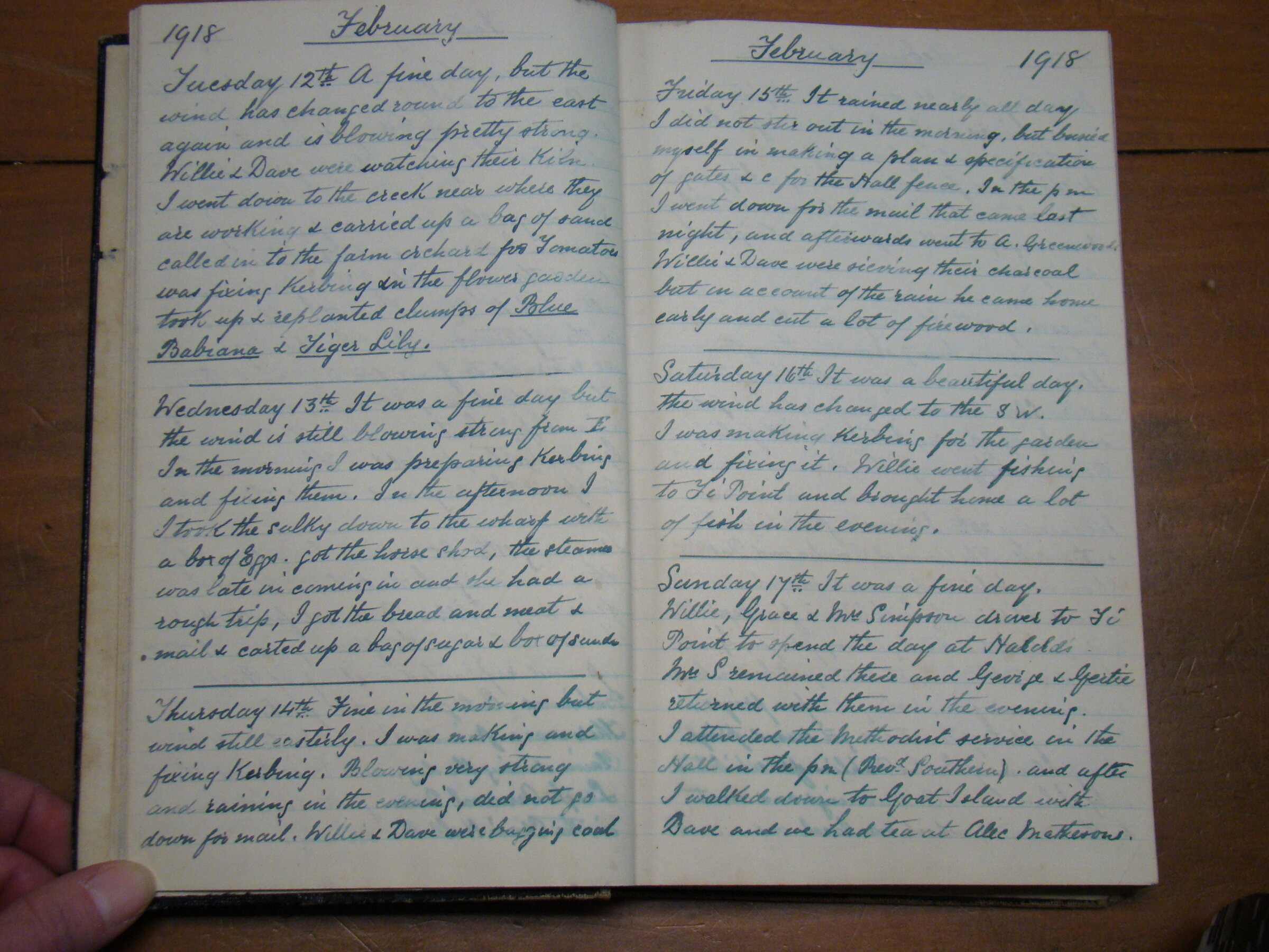 Original CS Clarke diary page