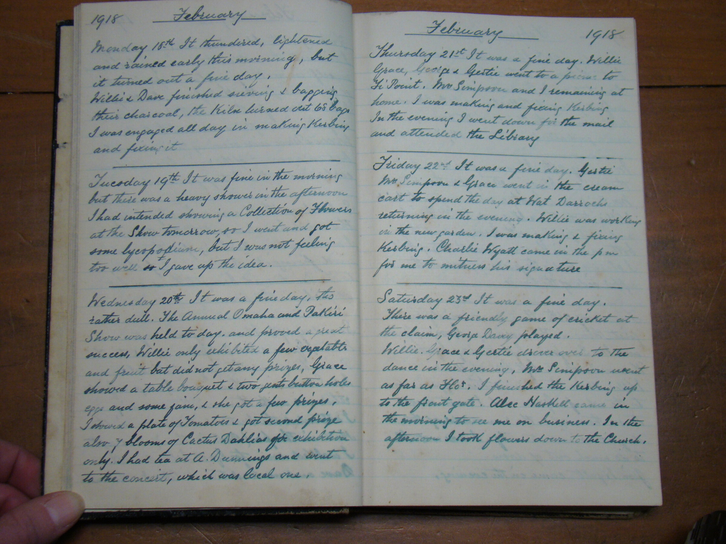 Original CS Clarke diary page