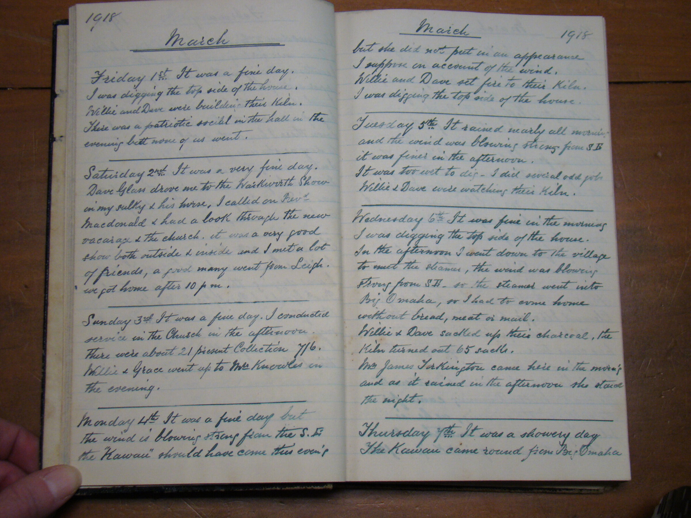 Original CS Clarke diary page