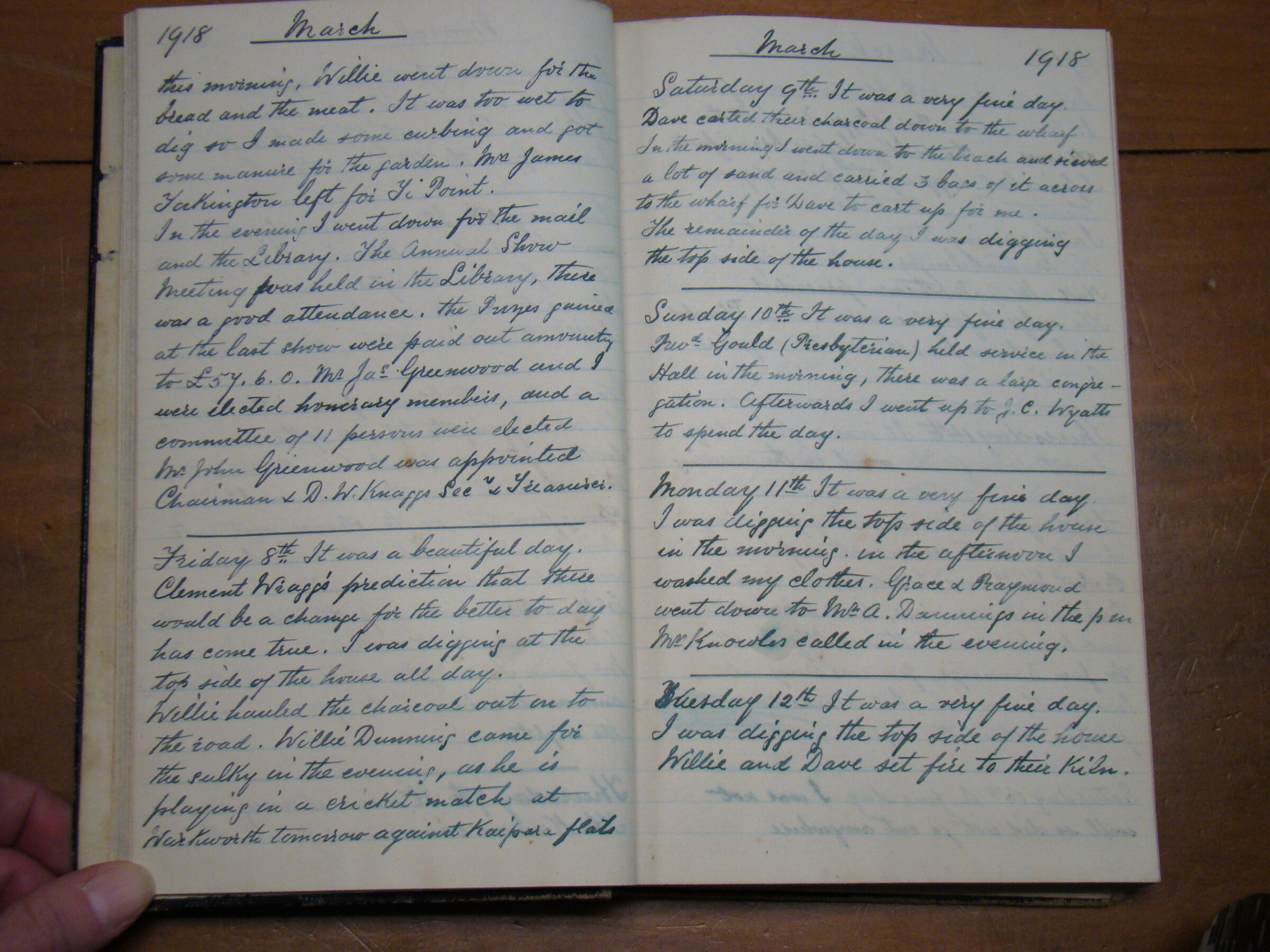 Original CS Clarke diary page