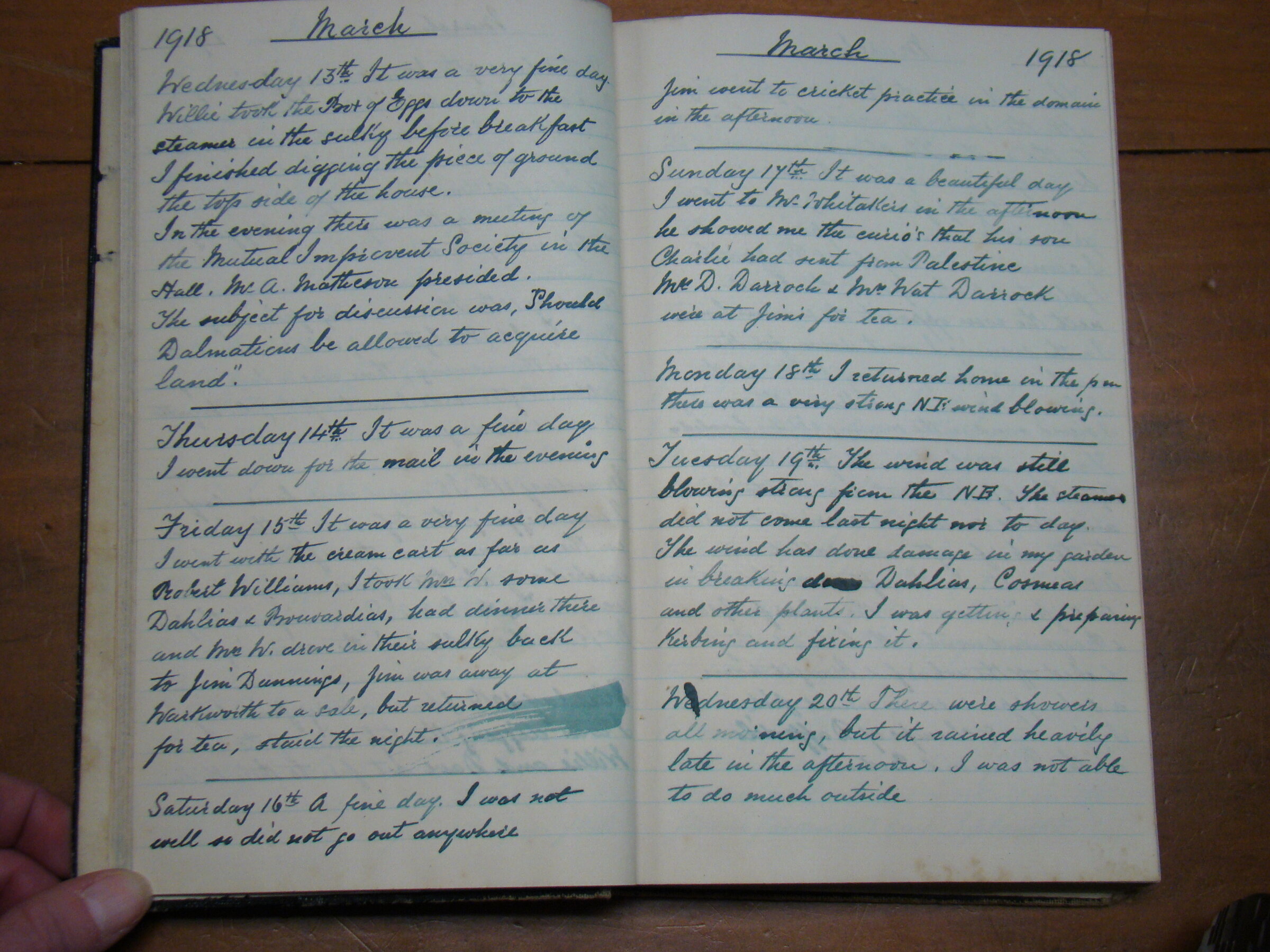 Original CS Clarke diary page