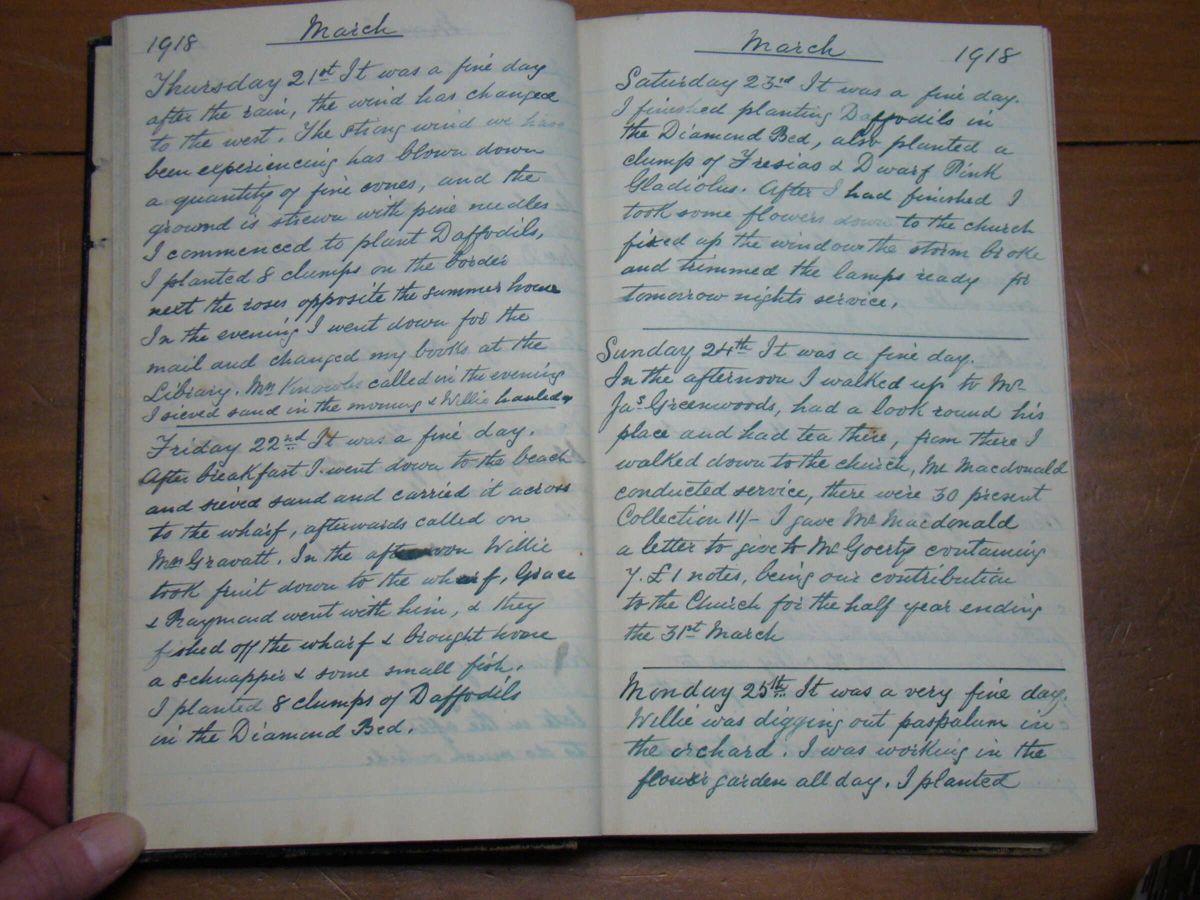 Original CS Clarke diary page