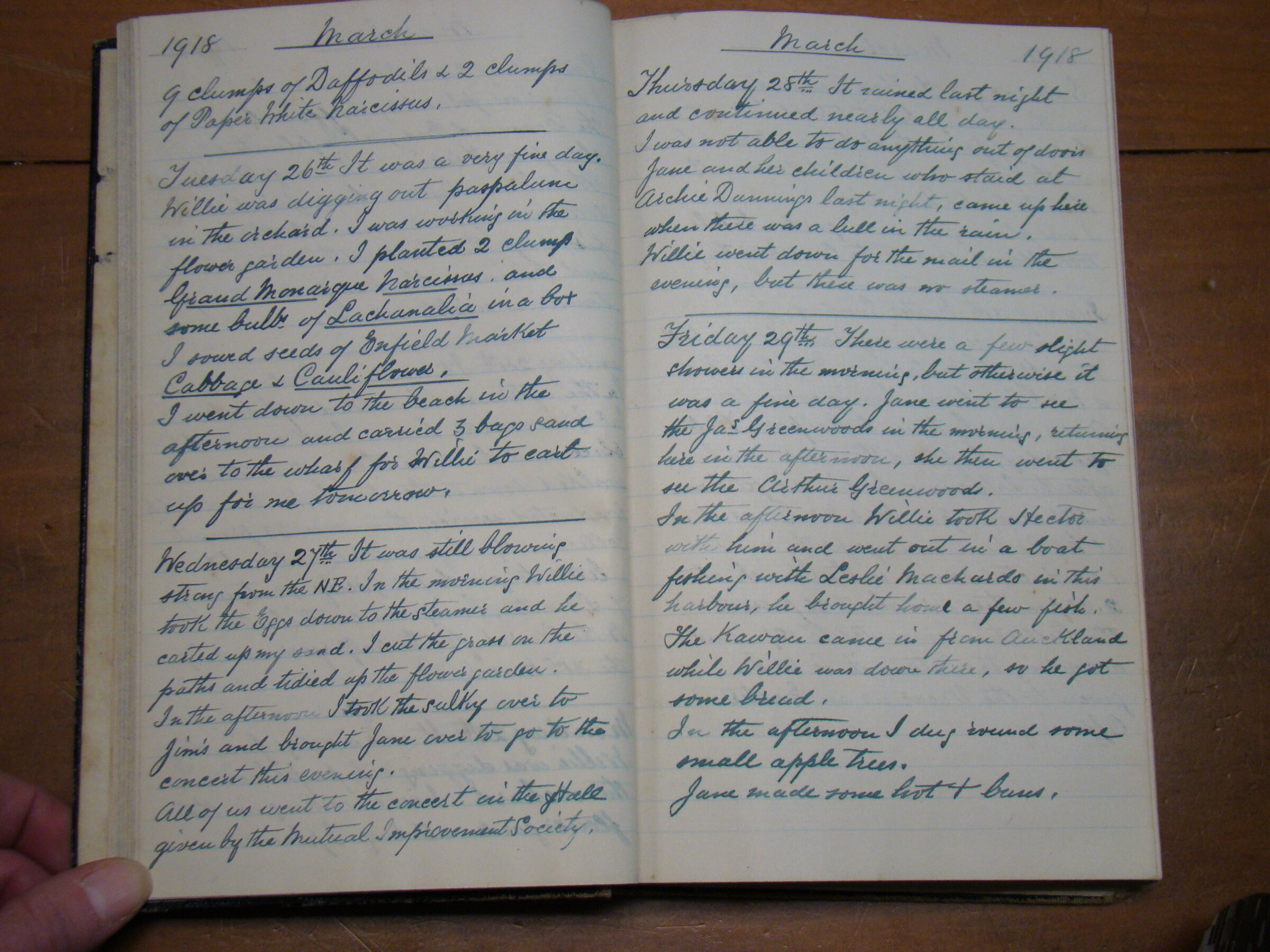Original CS Clarke diary page