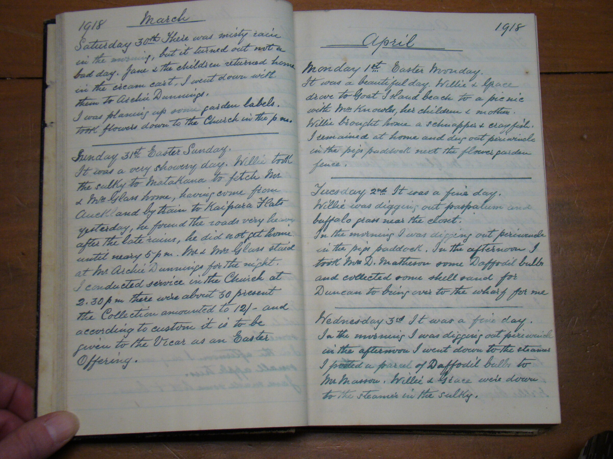 Original CS Clarke diary page