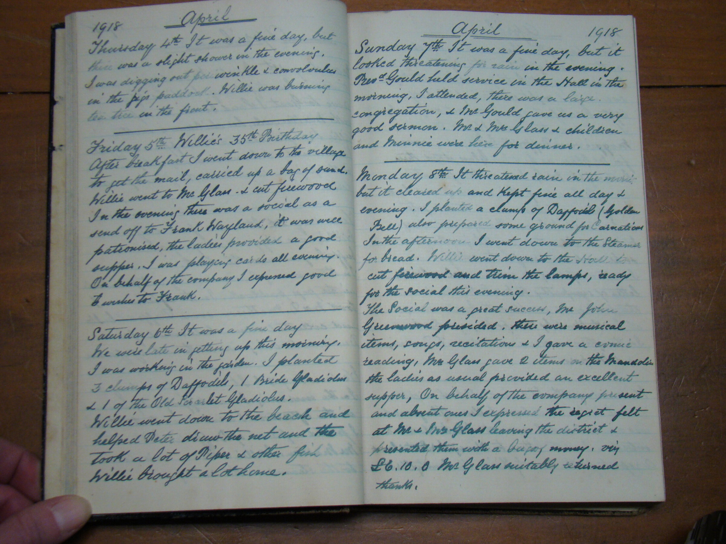 Original CS Clarke diary page
