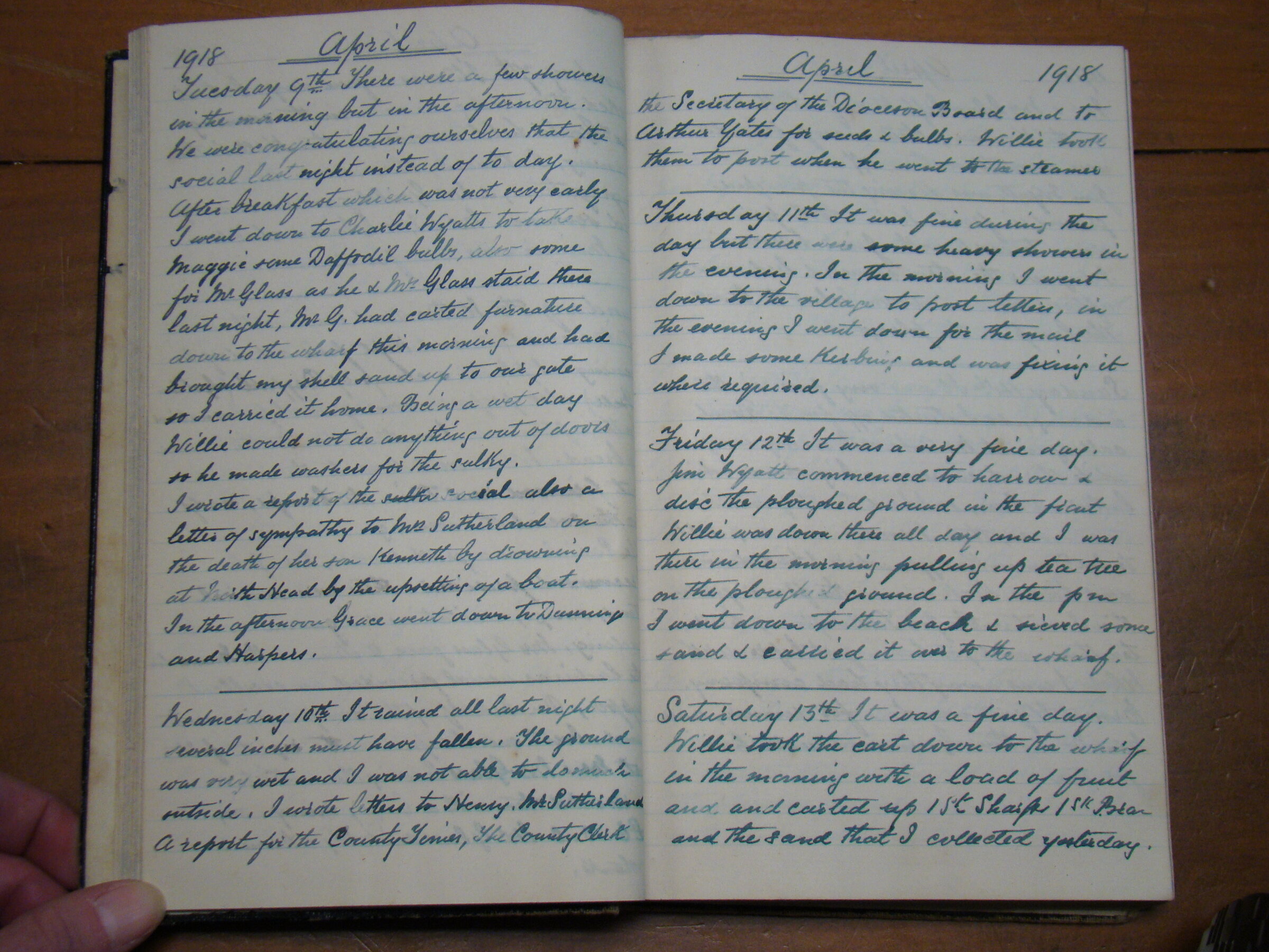 Original CS Clarke diary page