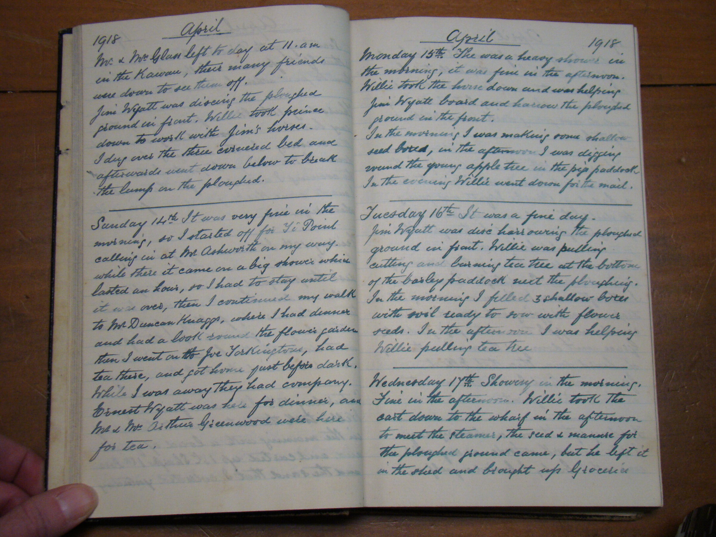 Original CS Clarke diary page