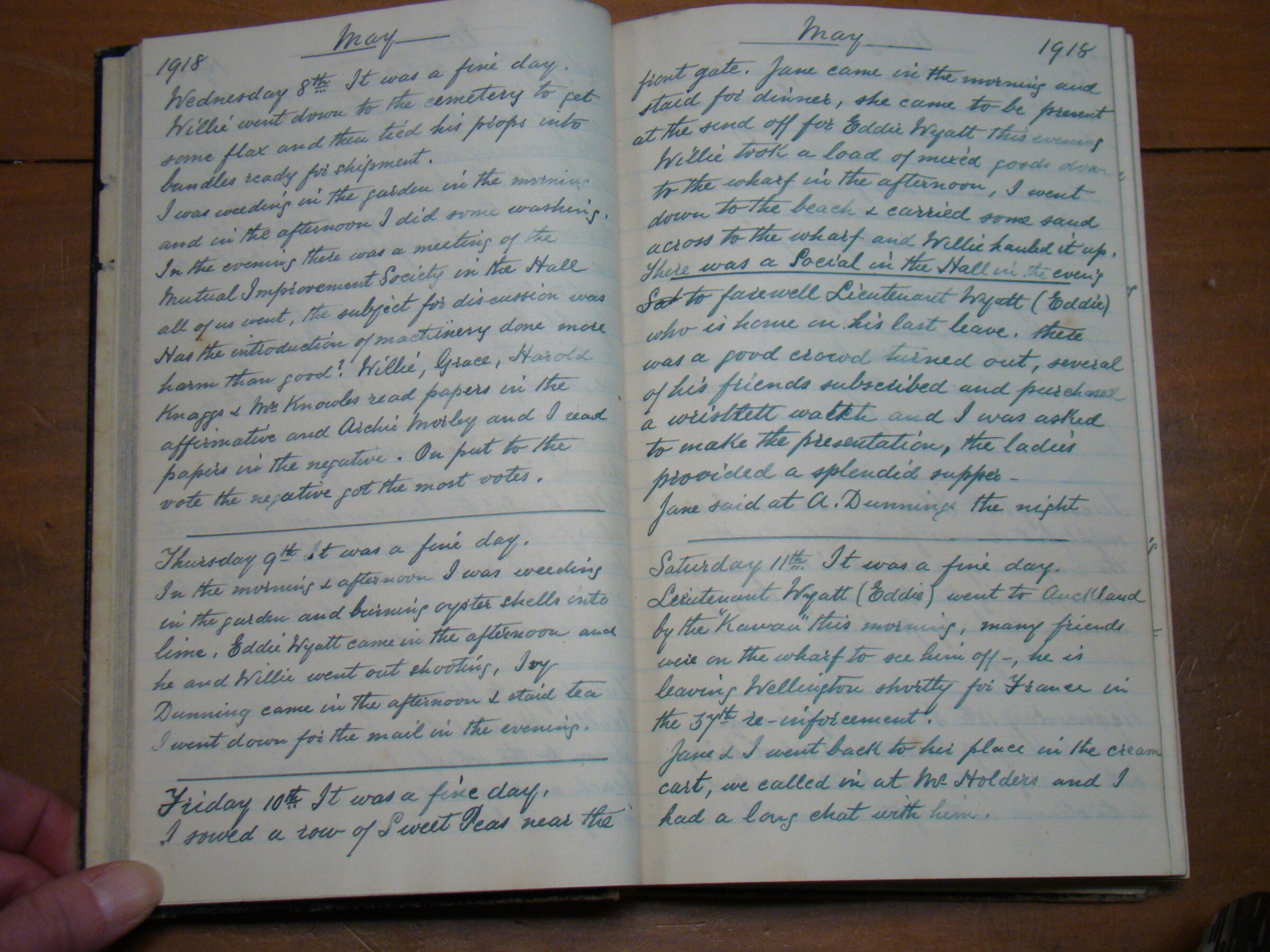 Original CS Clarke diary page