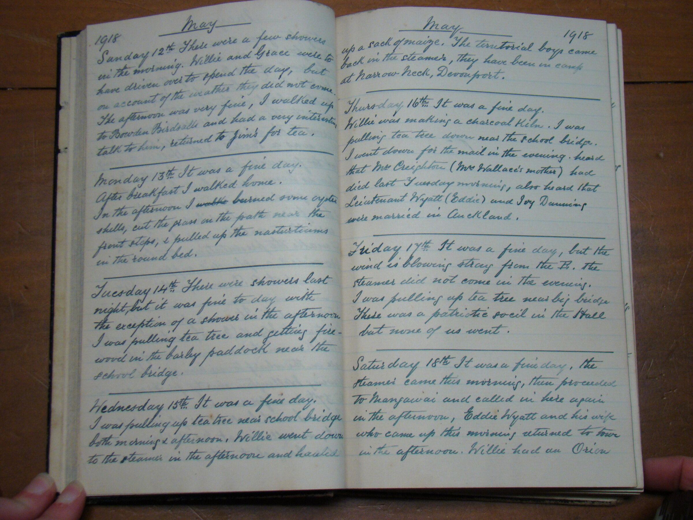Original CS Clarke diary page
