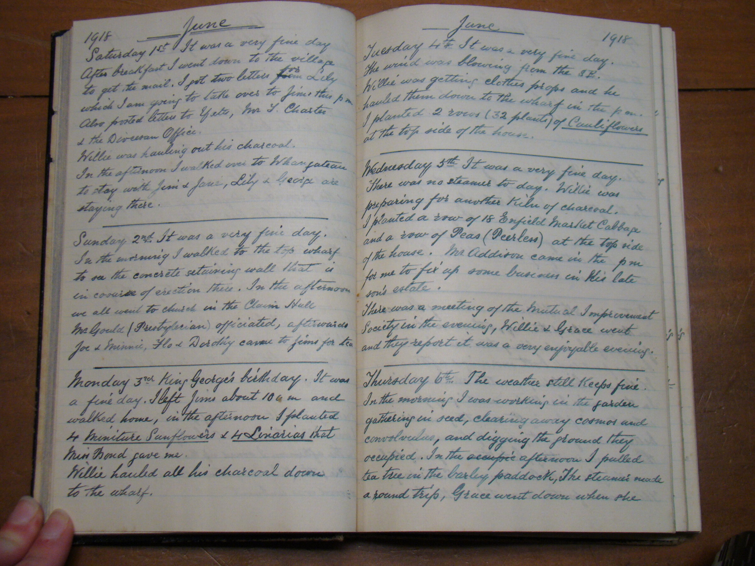 Original CS Clarke diary page