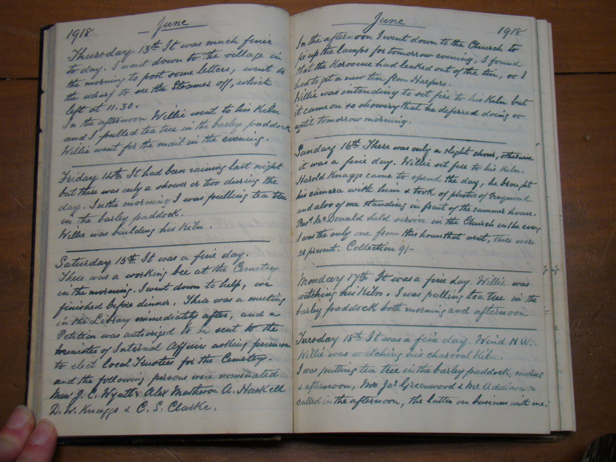 Original CS Clarke diary page