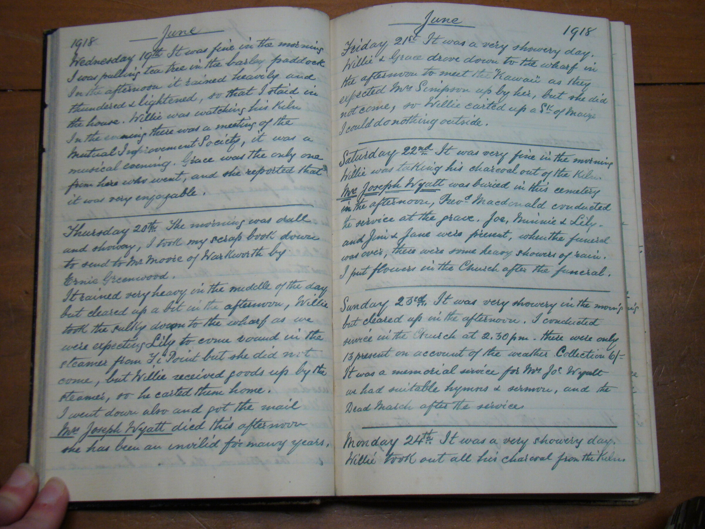 Original CS Clarke diary page