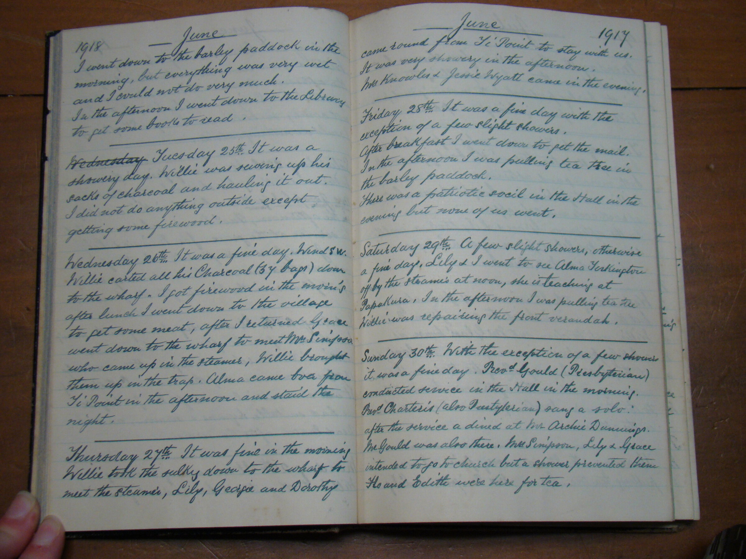 Original CS Clarke diary page