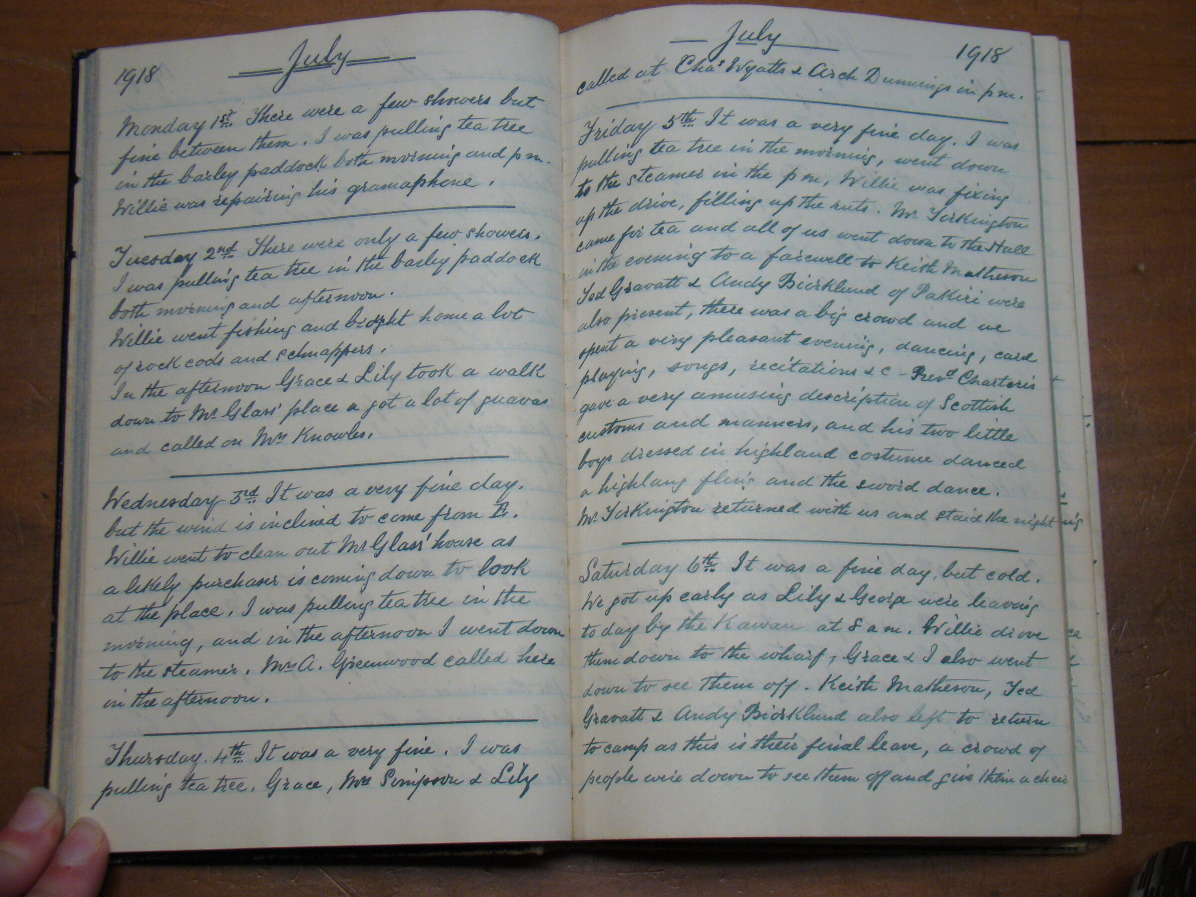 Original CS Clarke diary page