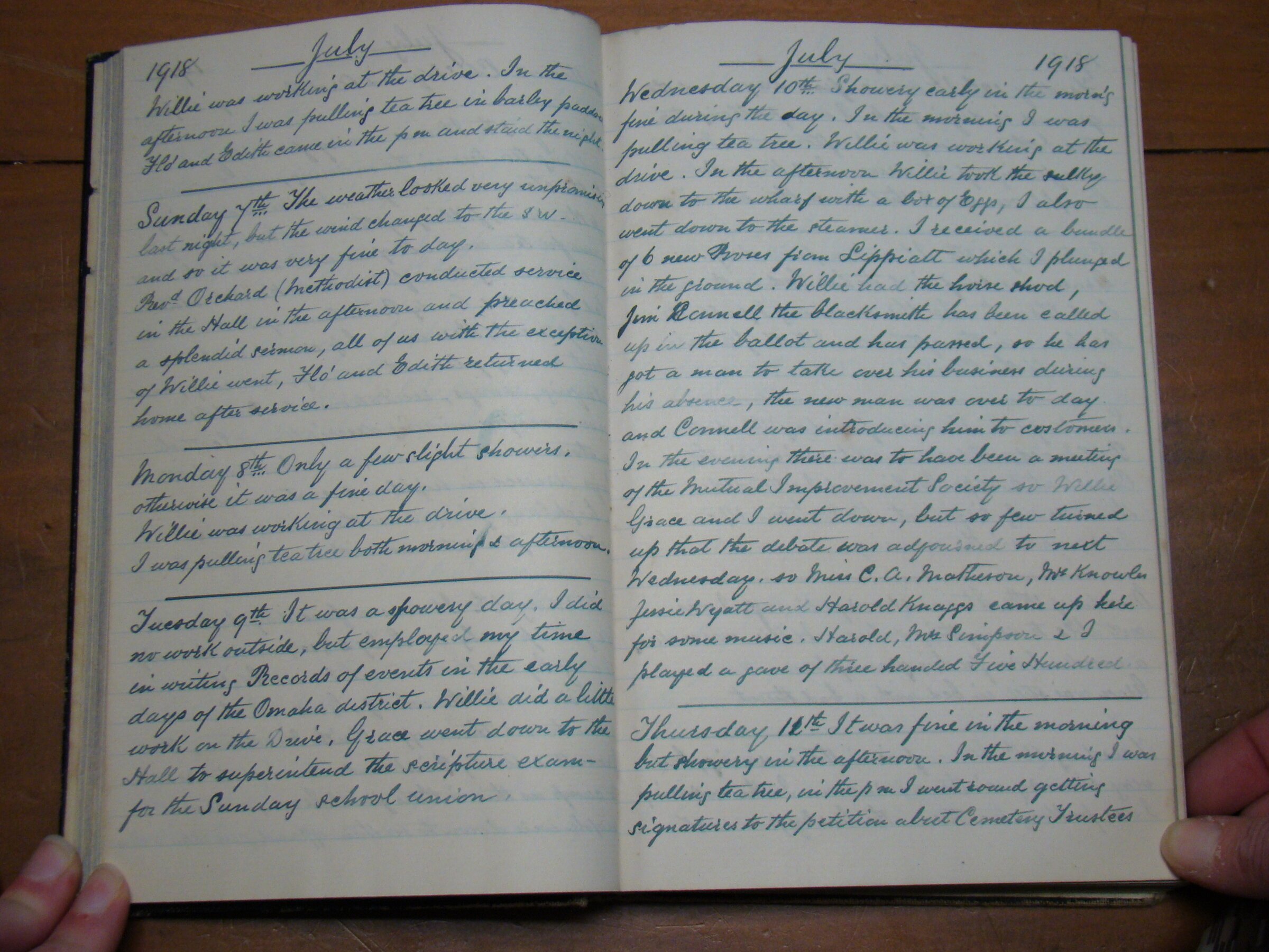Original CS Clarke diary page