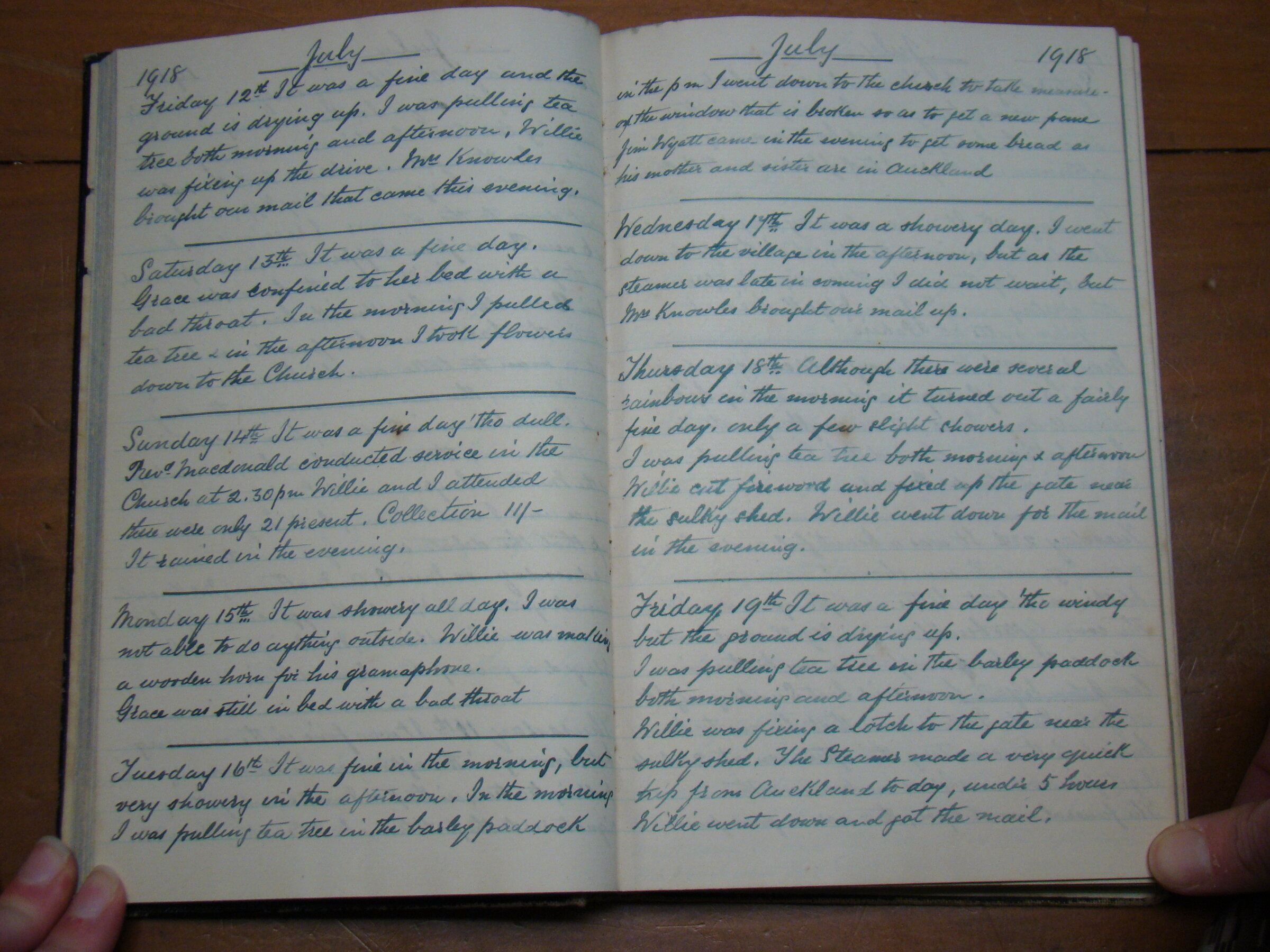 Original CS Clarke diary page
