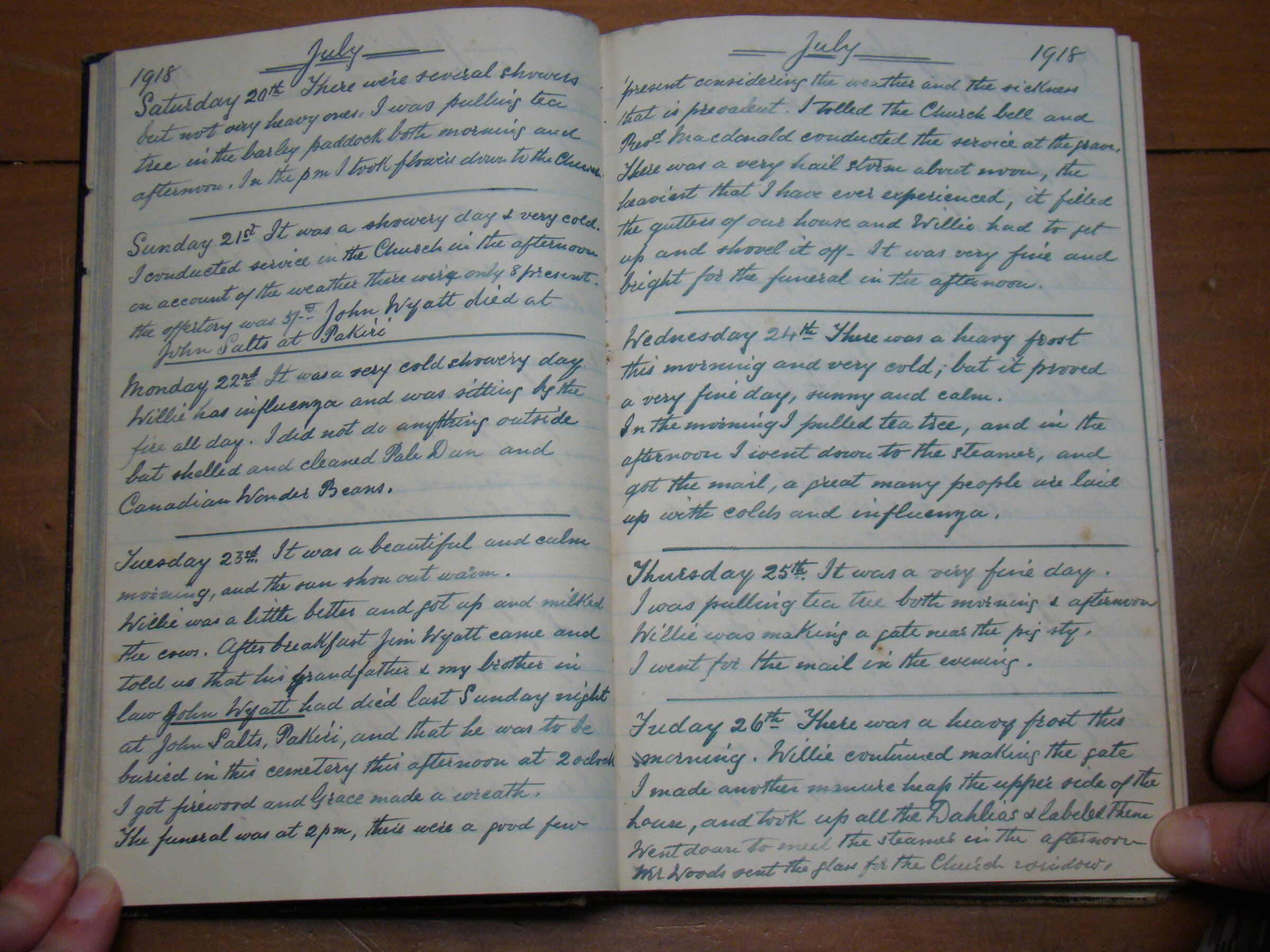 Original CS Clarke diary page