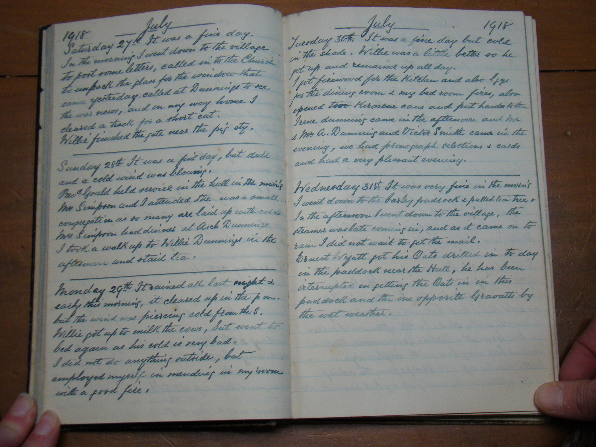 Original CS Clarke diary page