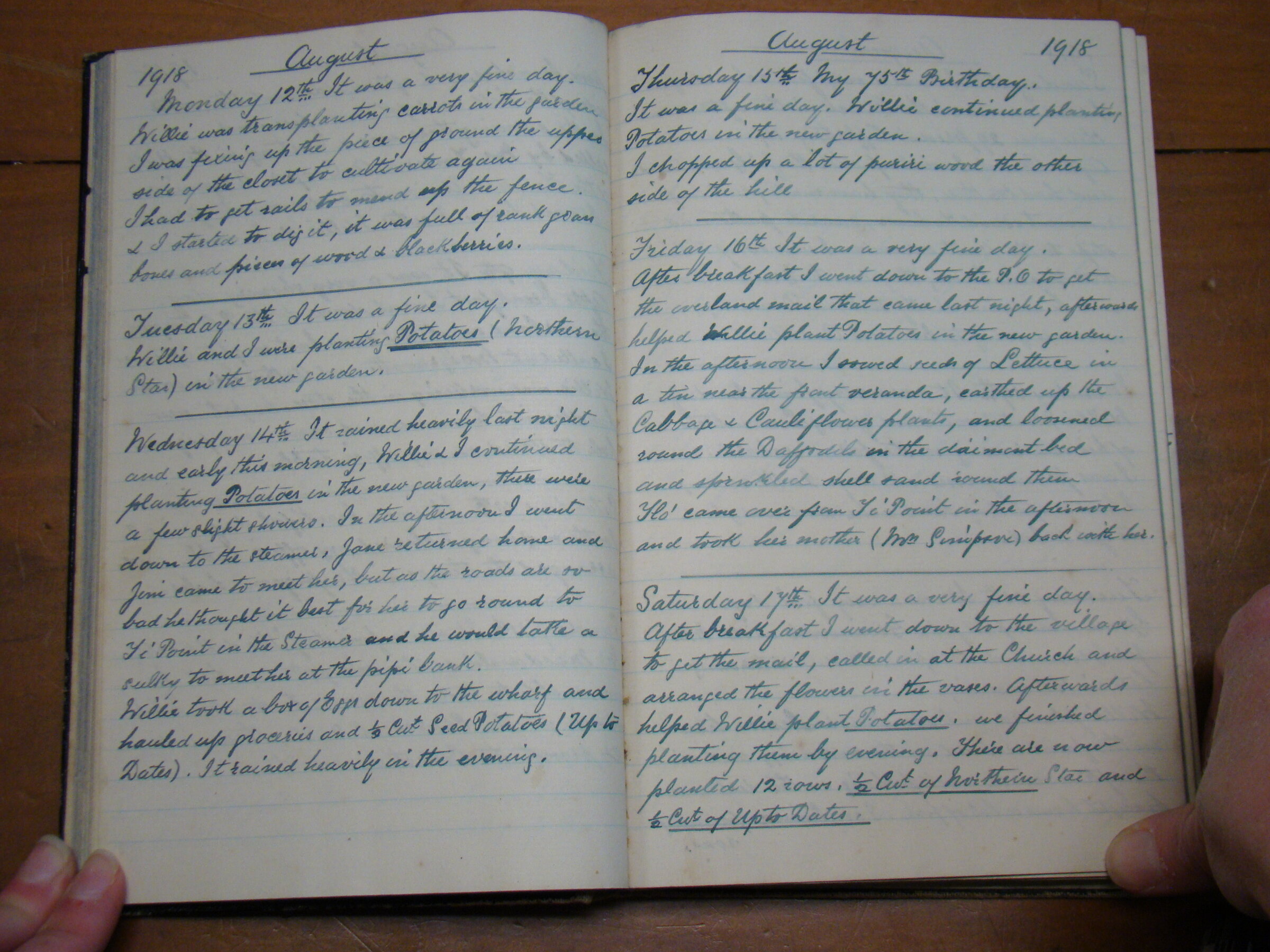 Original CS Clarke diary page