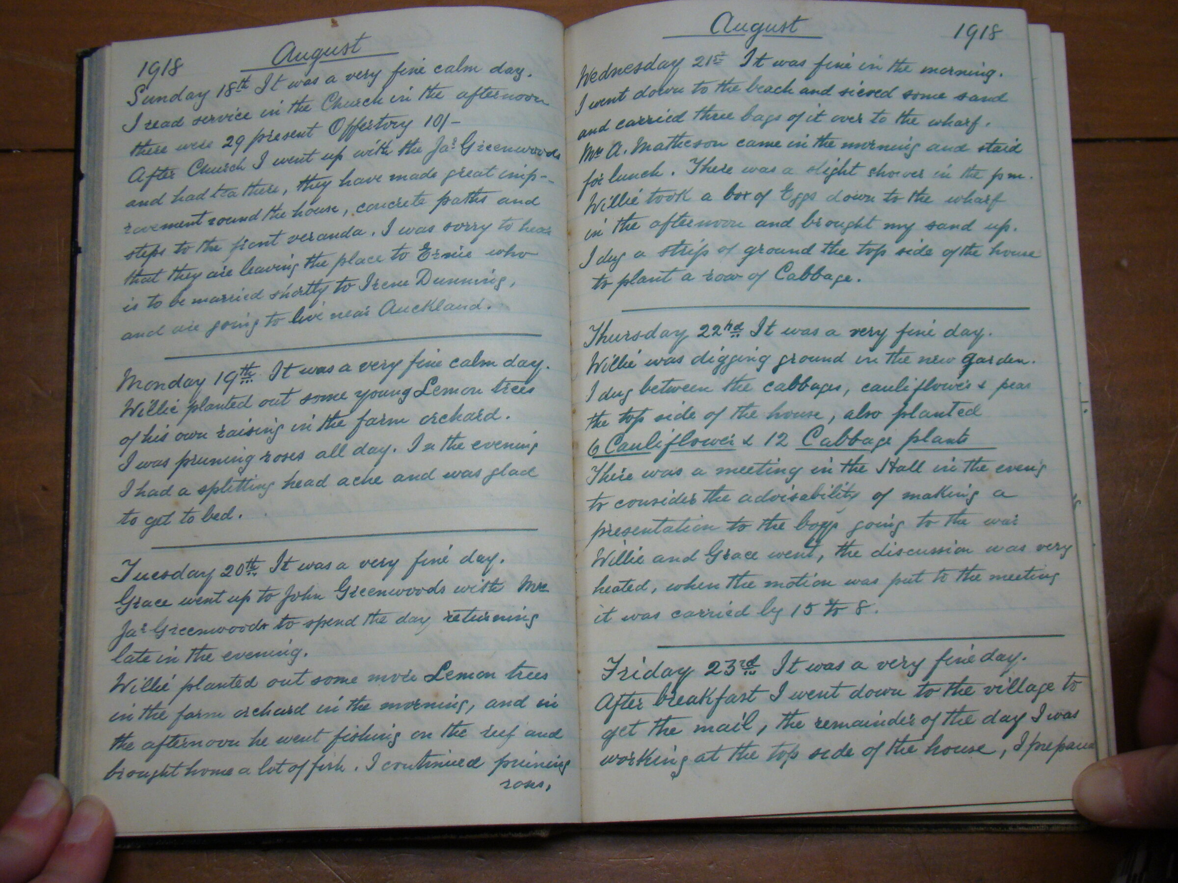 Original CS Clarke diary page